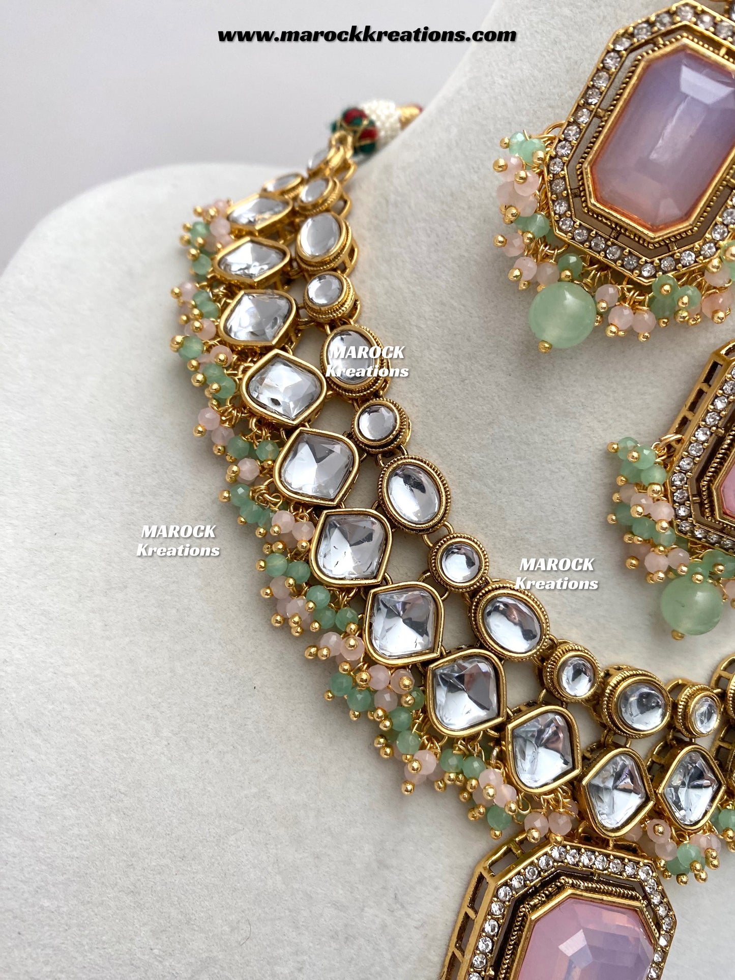 Shabnam Premium Quality Kundan Statement Necklace set