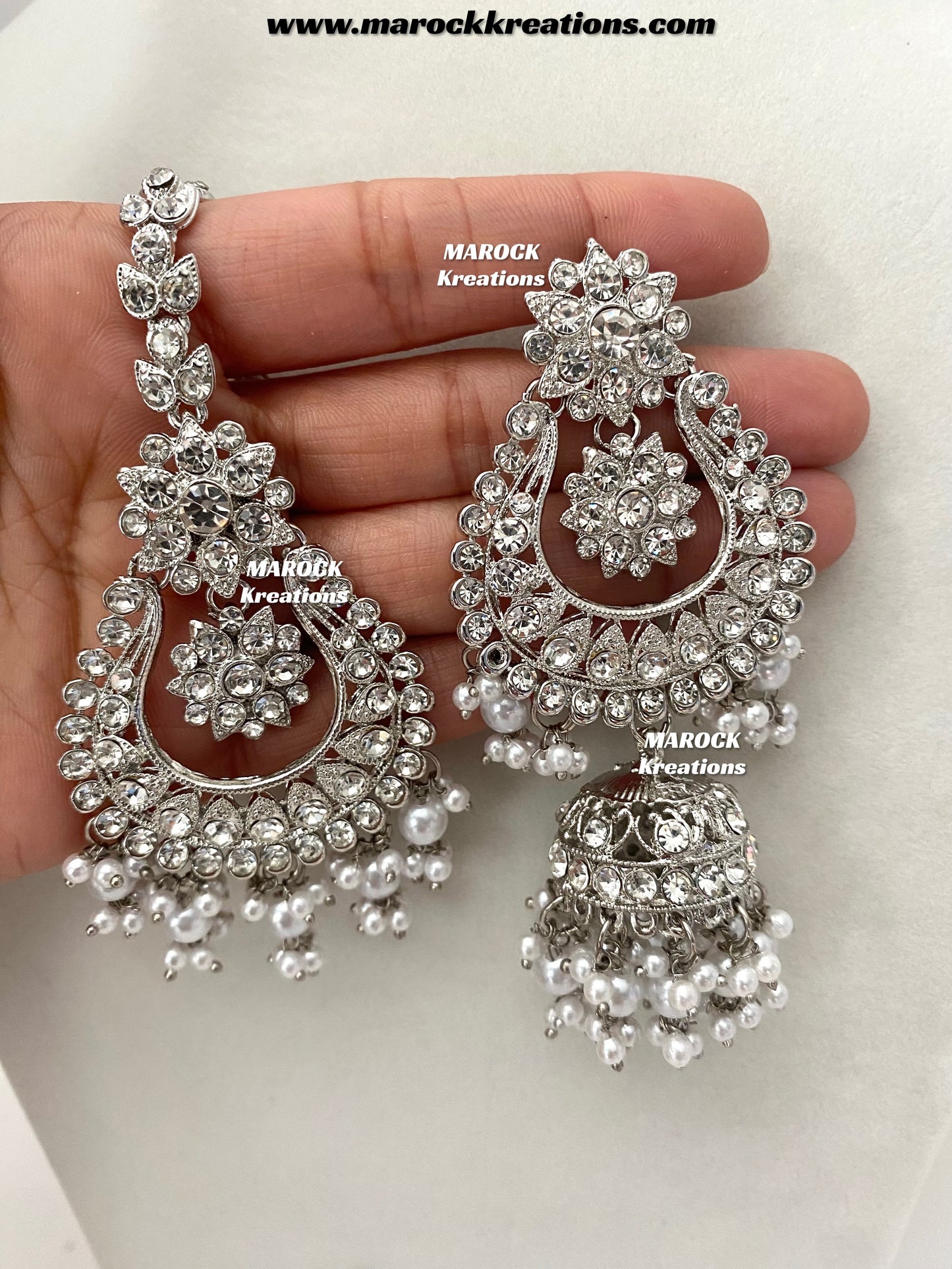 Sarwat Premium Quality Pakistani Silver Bridal set/bridal jewelry