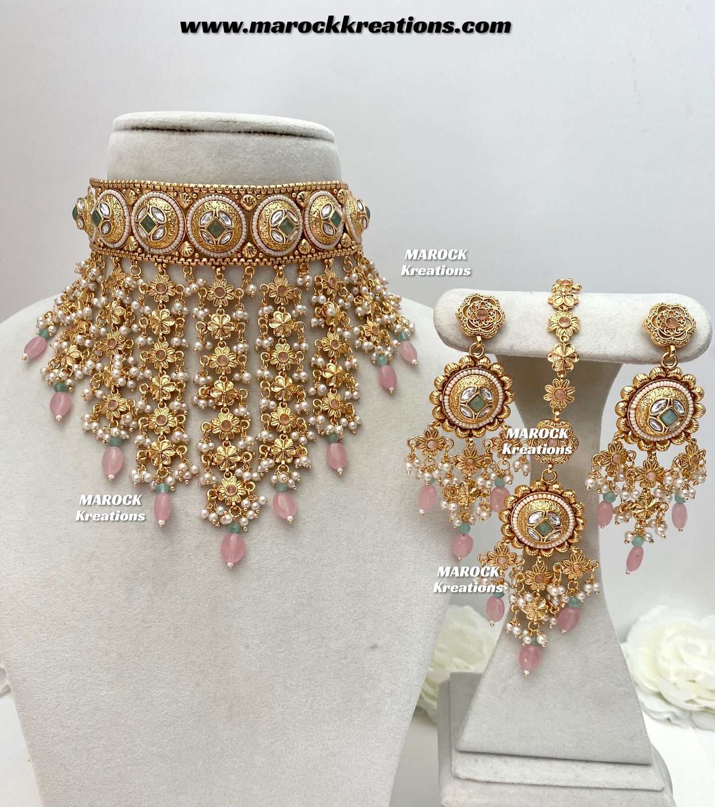 Nayeli Premium Quality Gold Plated statement choker set