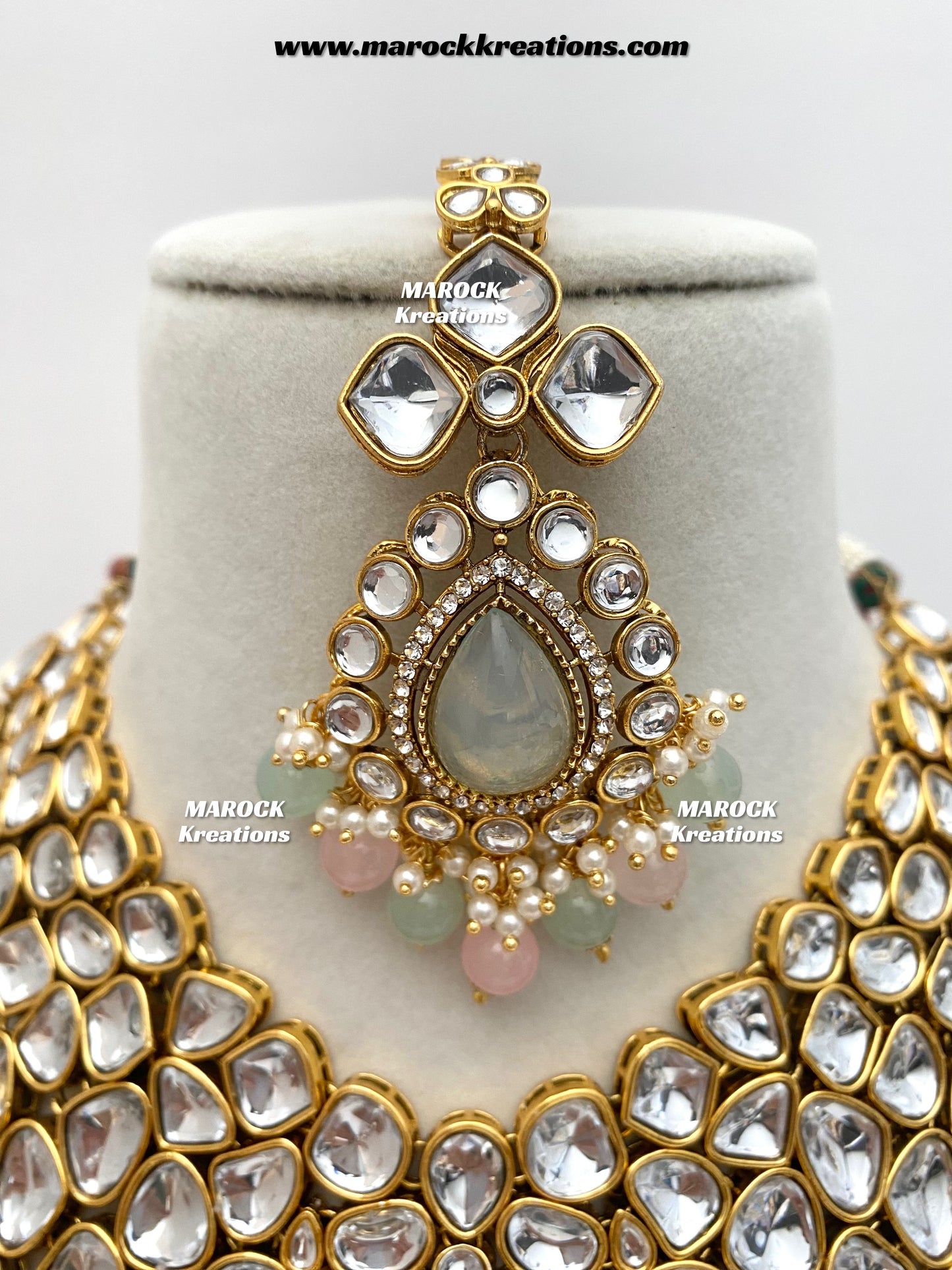 Ruhi Premium Quality Statement Kundan Necklace/Bridal set