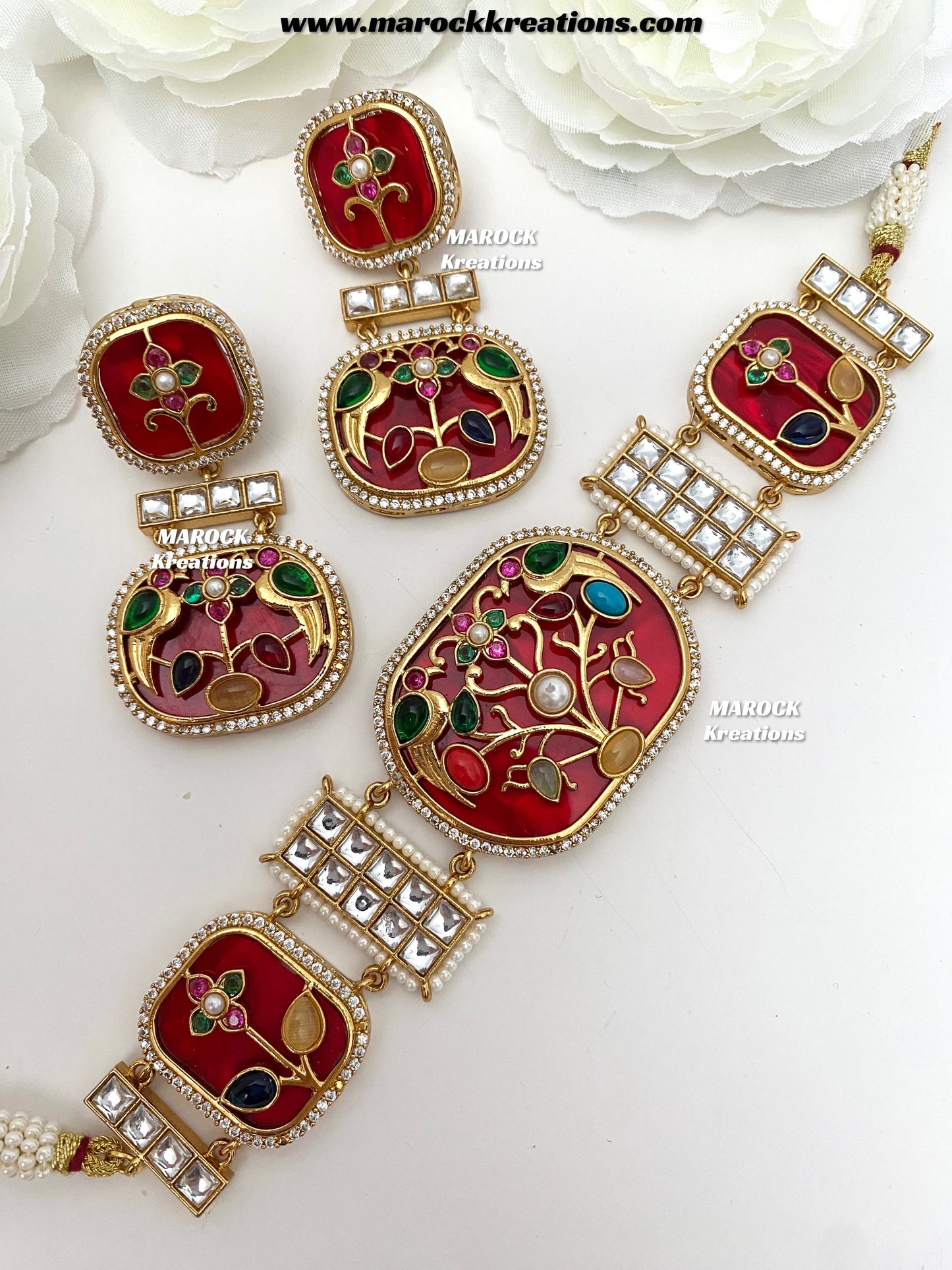 Swati Premium Quality sabyasachi inspired Statement kundan choker set