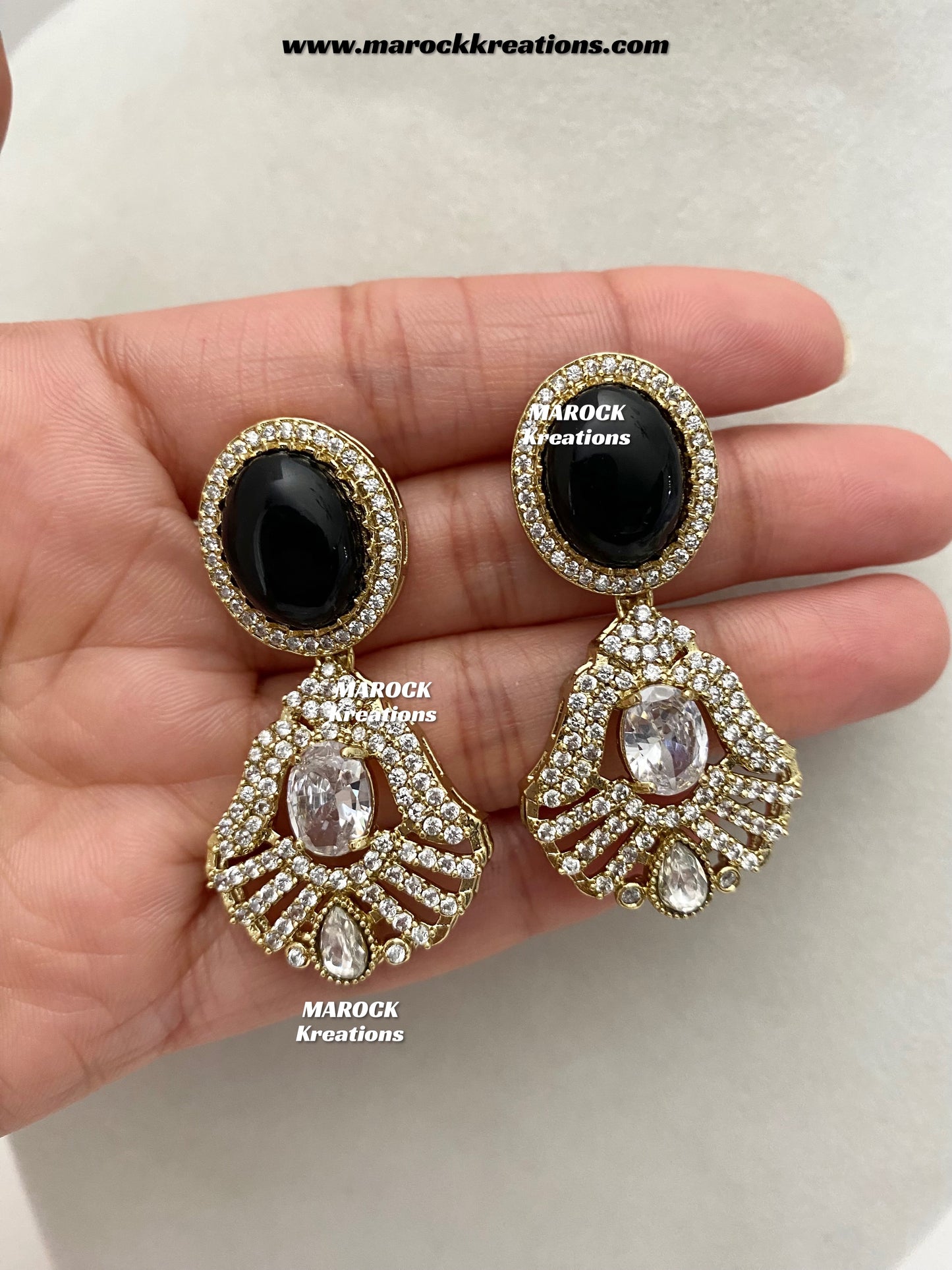 Salina Premium Quality Moissanite Kundan triple layer Necklace set