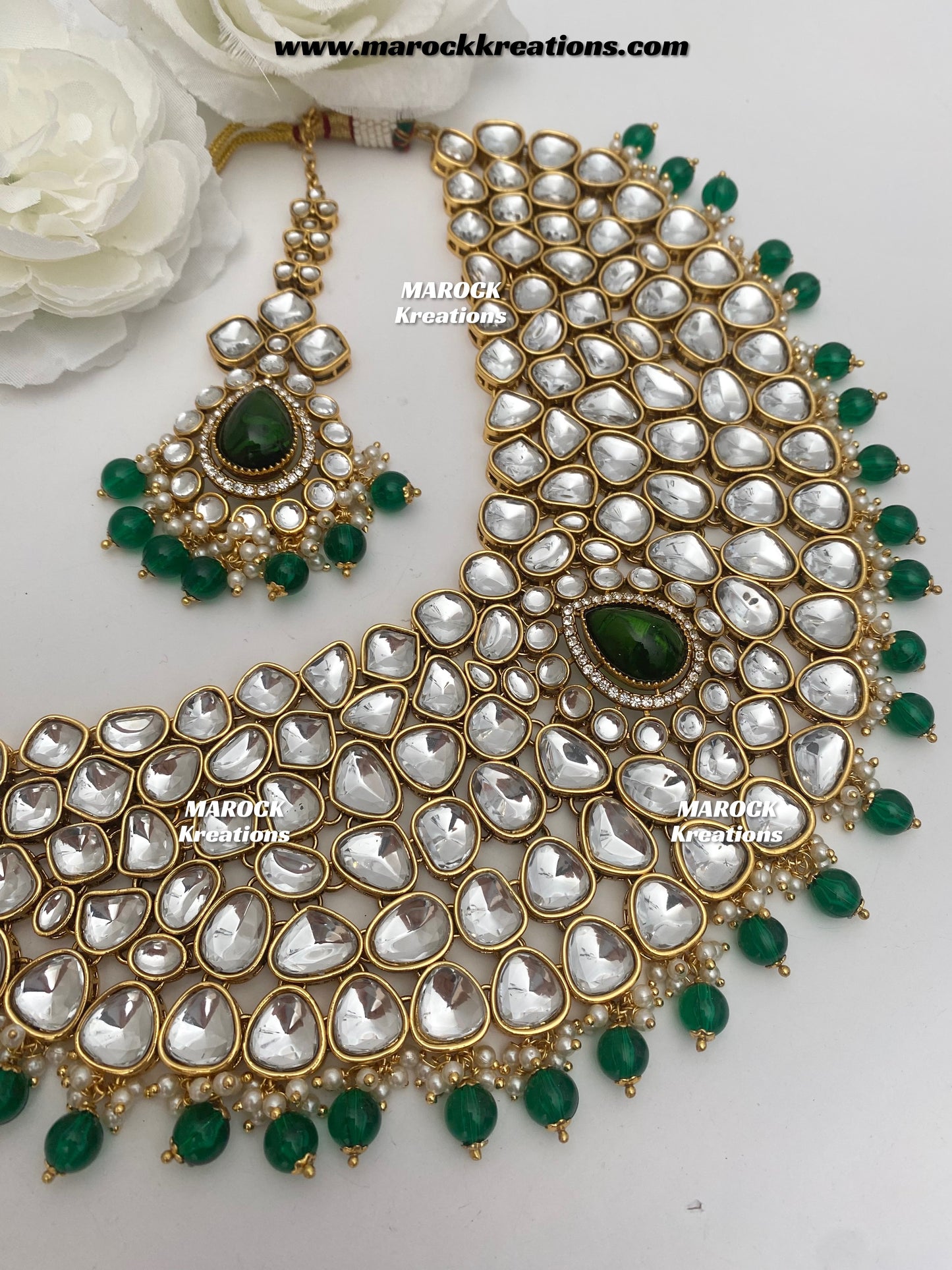 Ruhi Premium Quality Statement Kundan Necklace/Bridal set