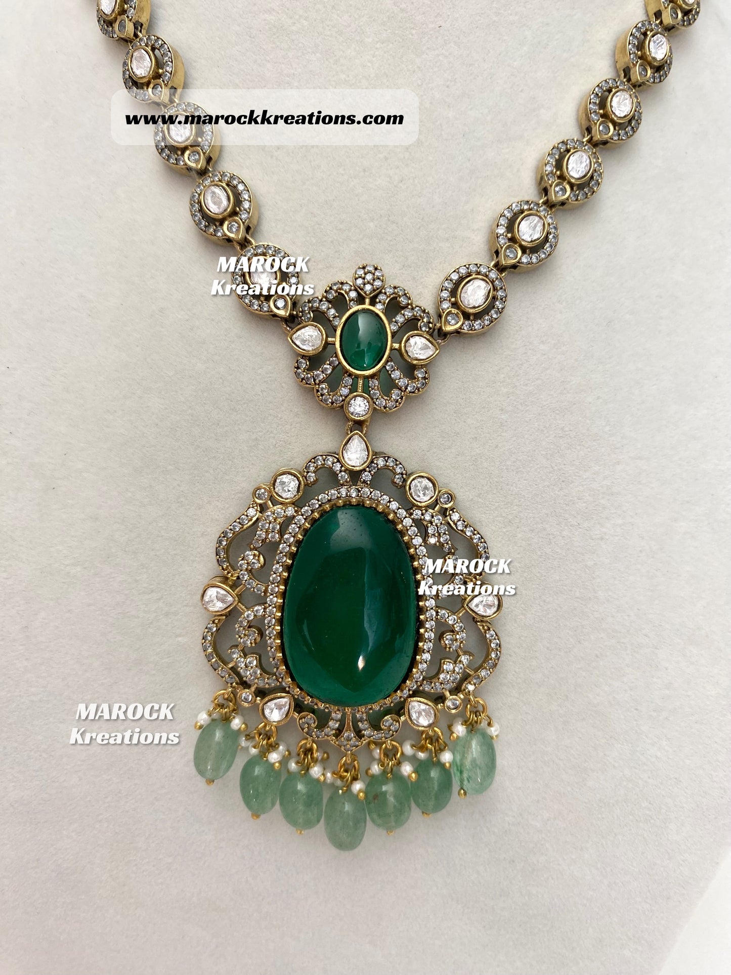 Premium Quality Moissanite Kundan Necklace set