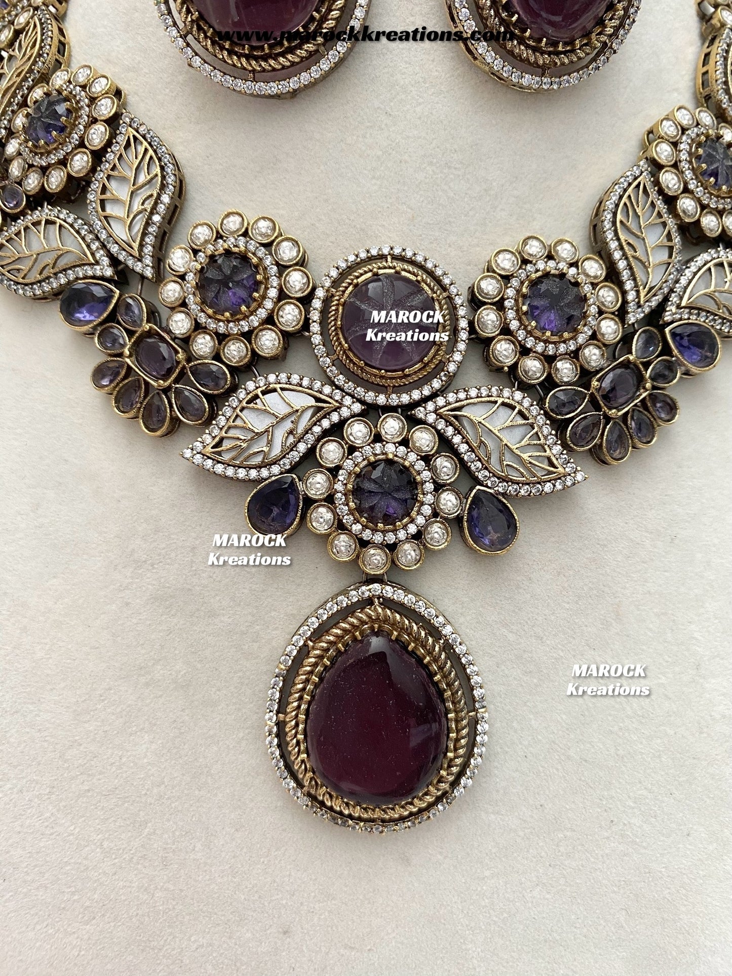 Angela Sabyasachi inspired Premium Quality Moissanite Kundan Necklace set