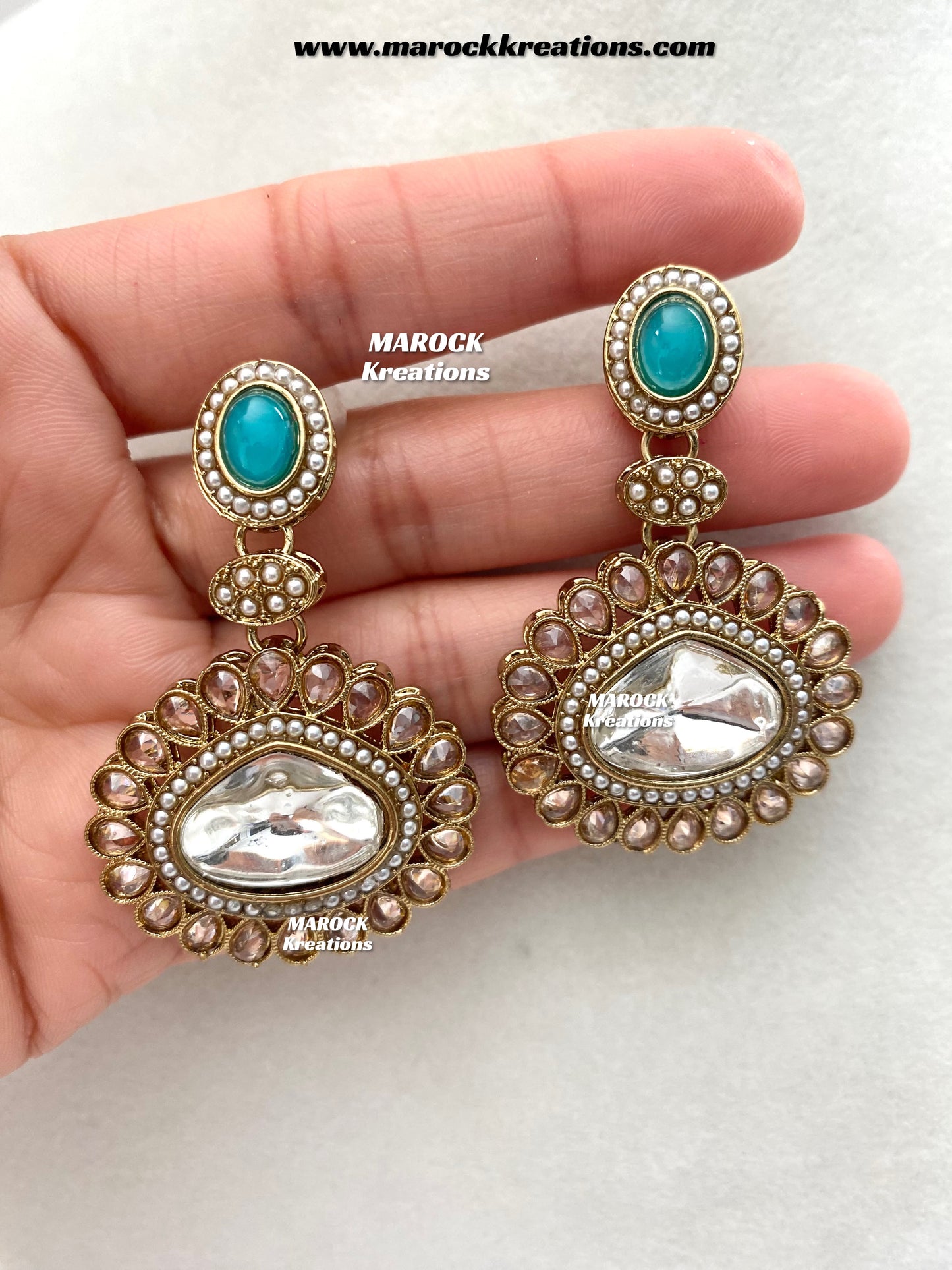 Nadira Kundan Polki double layer Necklace set