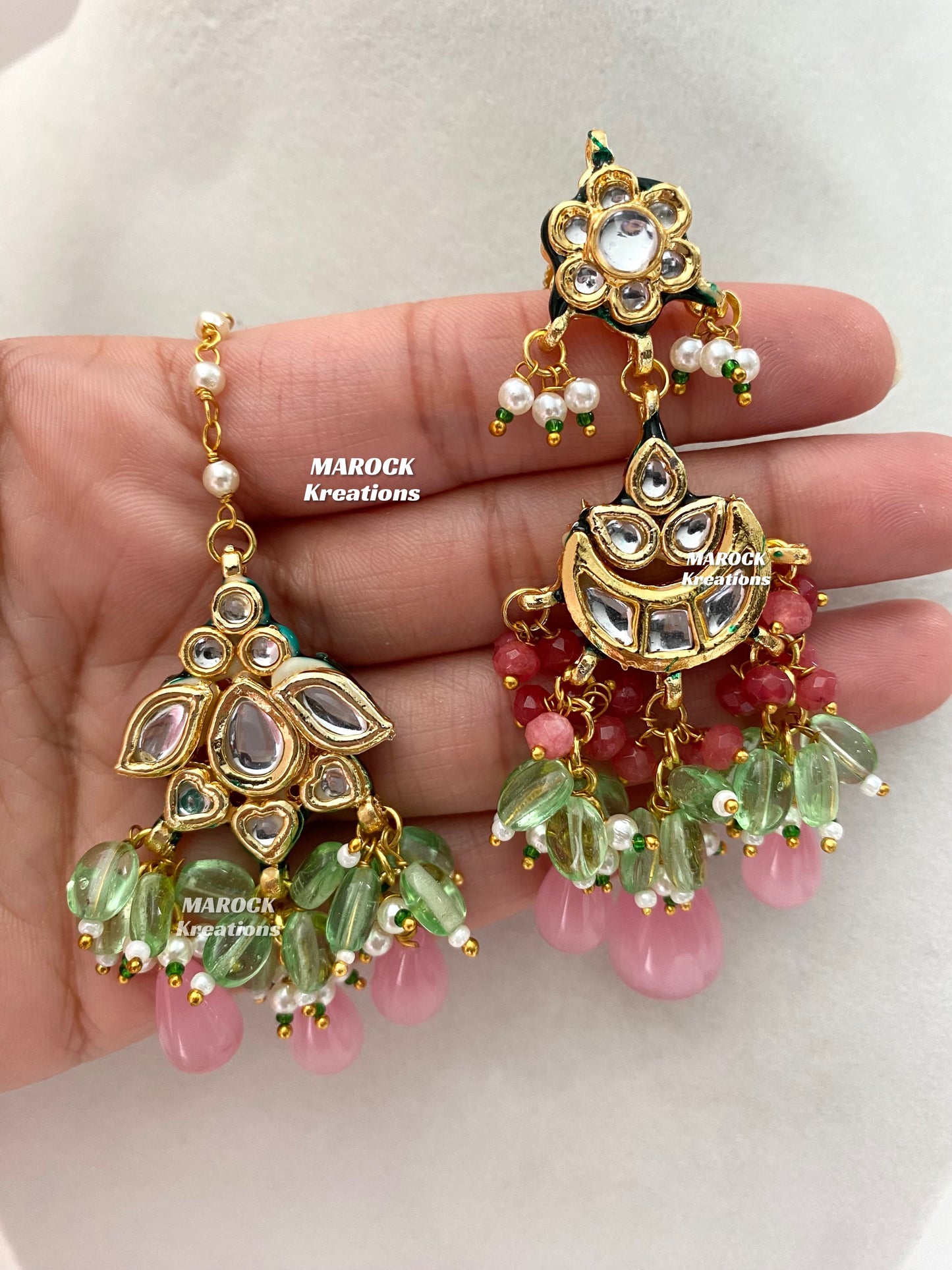 Brinda Premium Quality Kundan Meenakari Statement Choker set