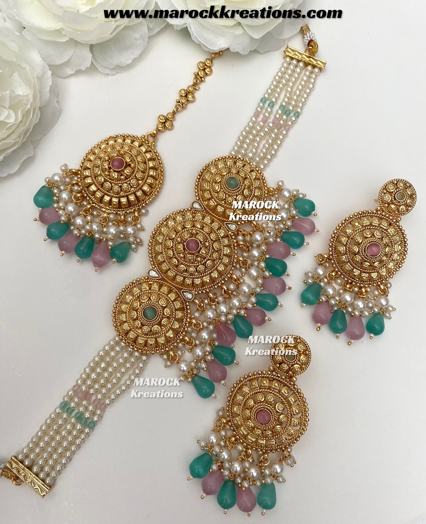 Anuja Premium Quality Gold Plated statement choker set