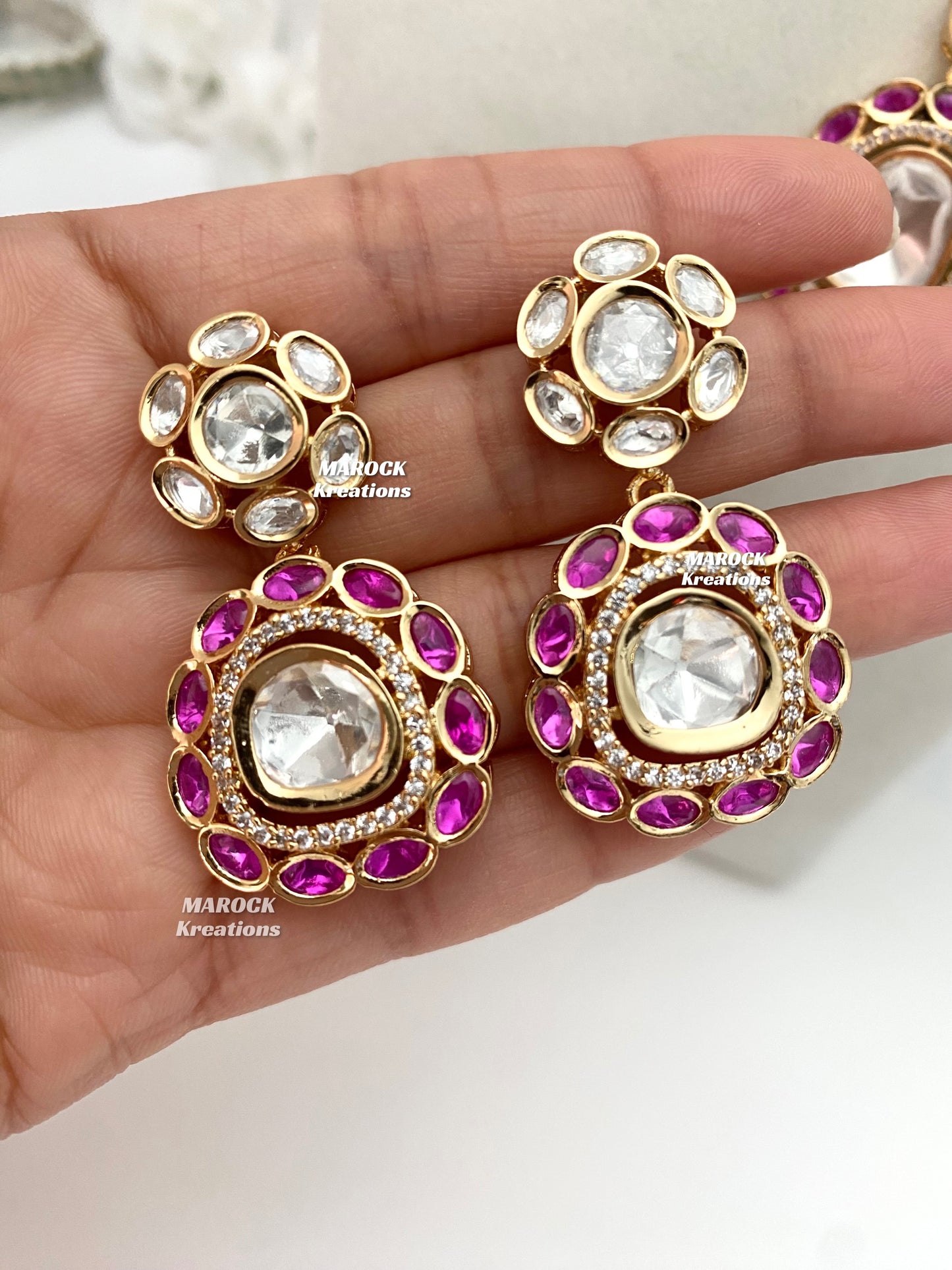 Abida Tyani inspired Premium Quality Kundan Necklace set