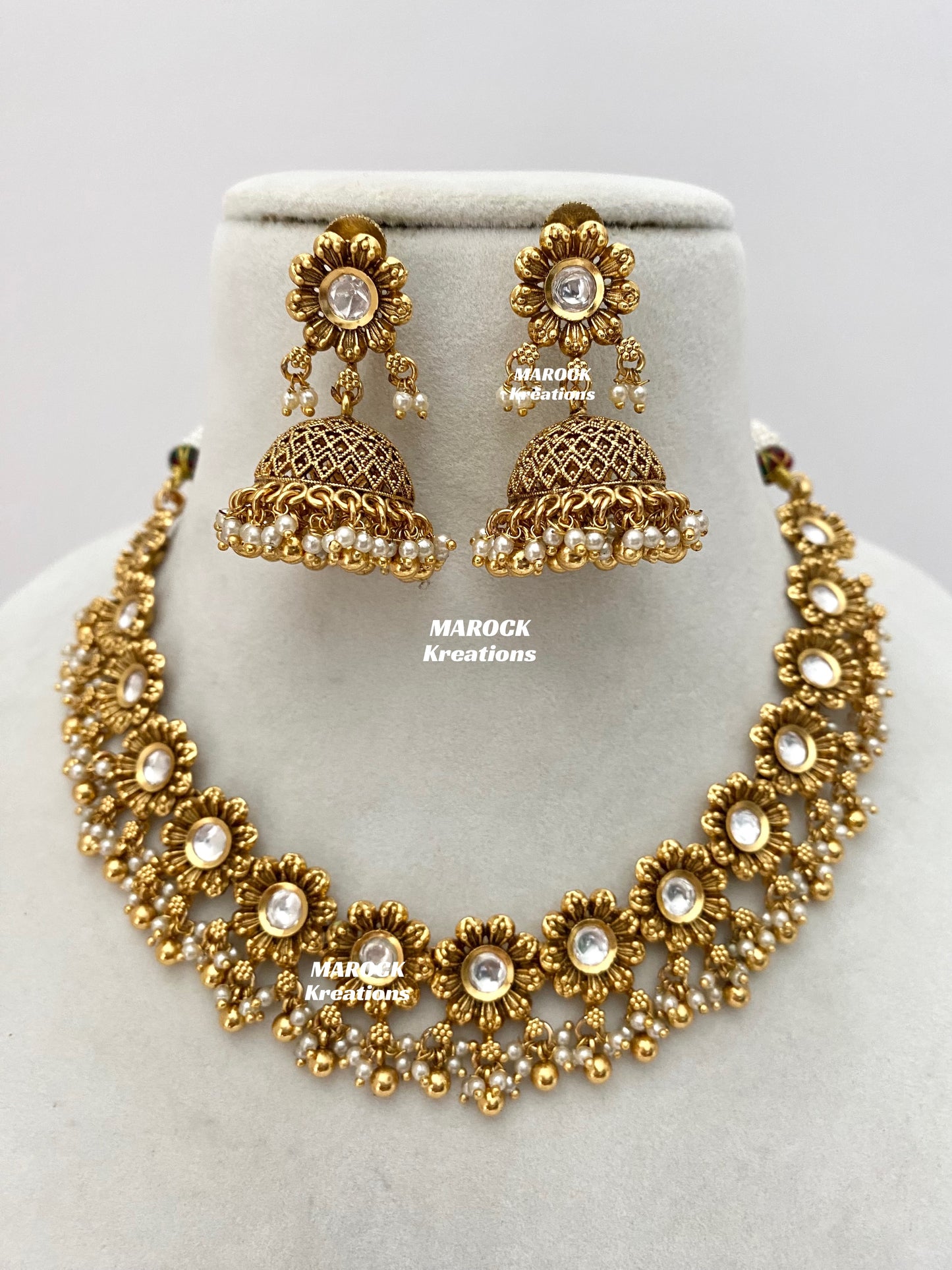 Ariane Premium Quality Gold Plated Kundan Necklace set