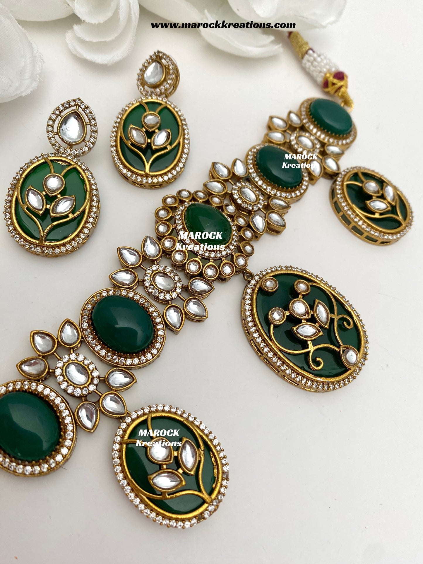 Lija Sabyasachi inspired Premium Quality Moissanite Kundan Statement choker set