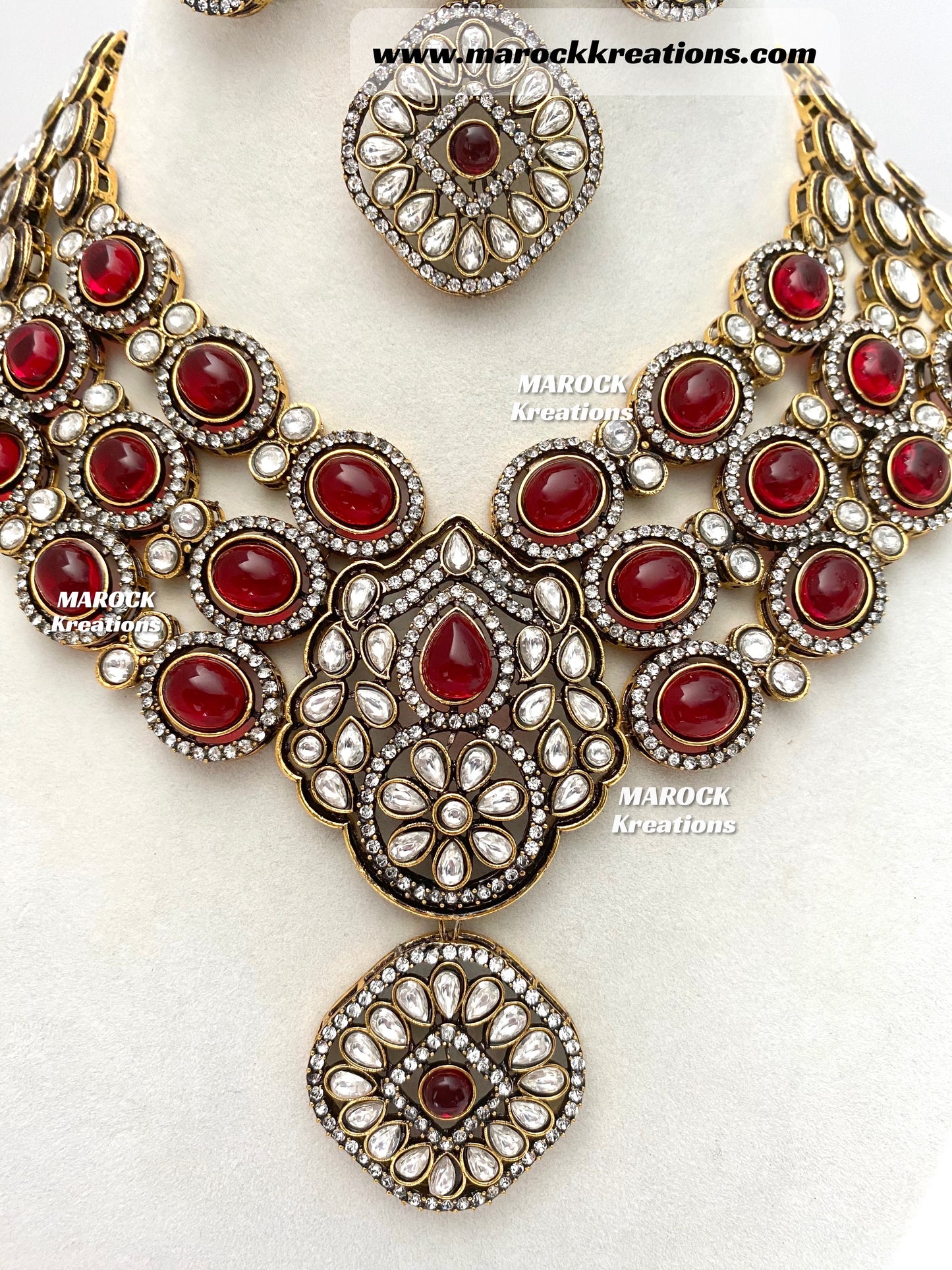 Jessie Tyani inspired Victorian Kundan Statement Necklace set