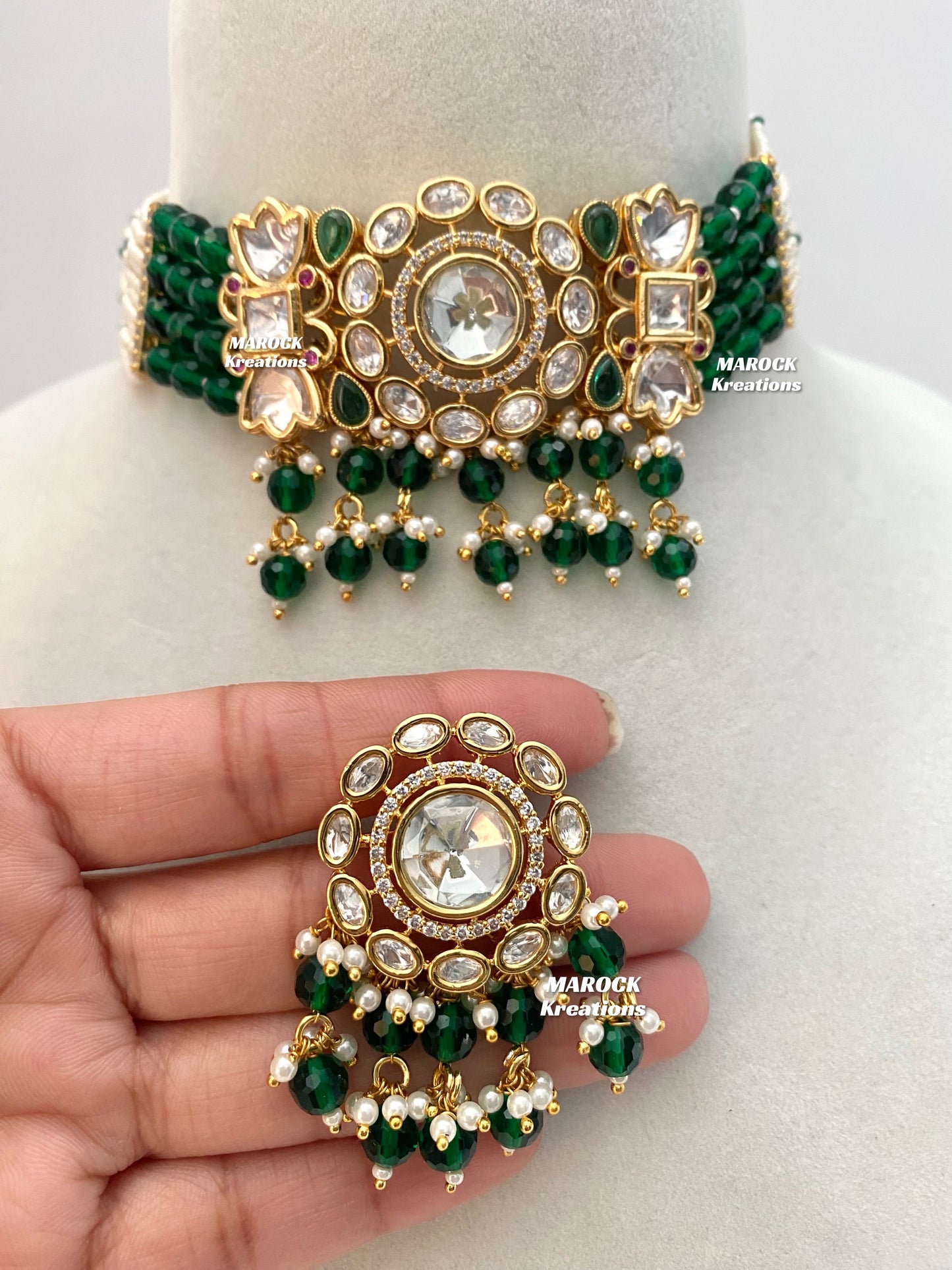 Bhawi Premium Quality Tyani inspired Kundan Choker set