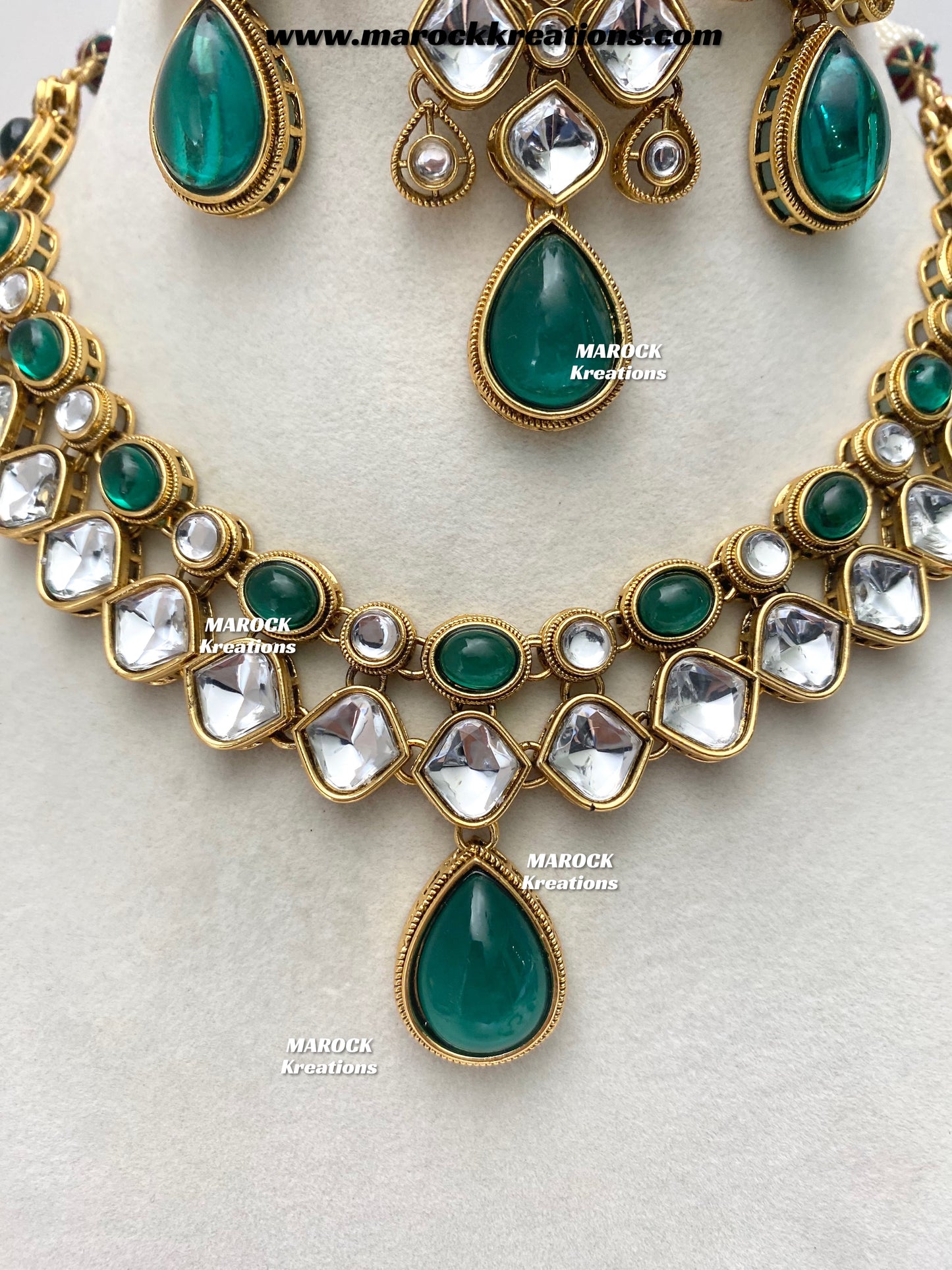 Romana Premium Quality Kundan Statement Necklace set