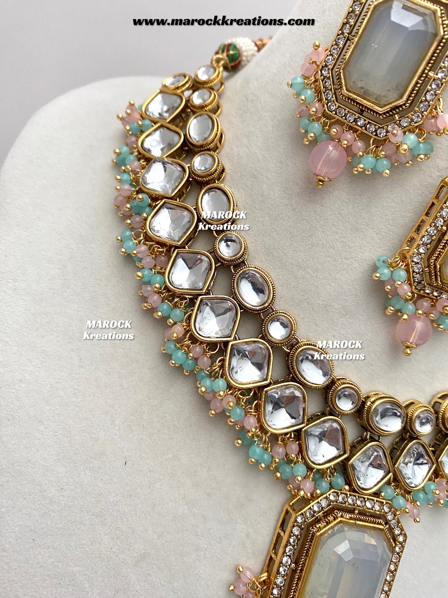 Shabnam Premium Quality Kundan Statement Necklace set