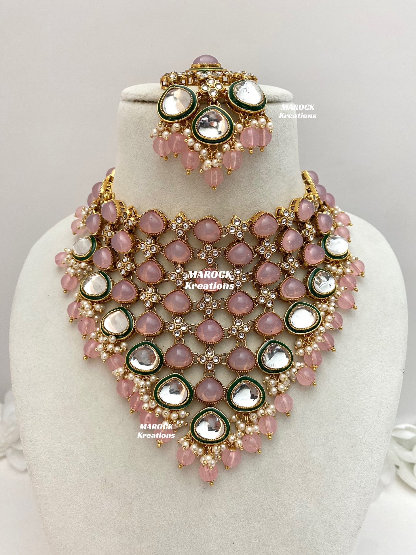 Connie Premium Quality Statement Kundan Necklace/Bridal set