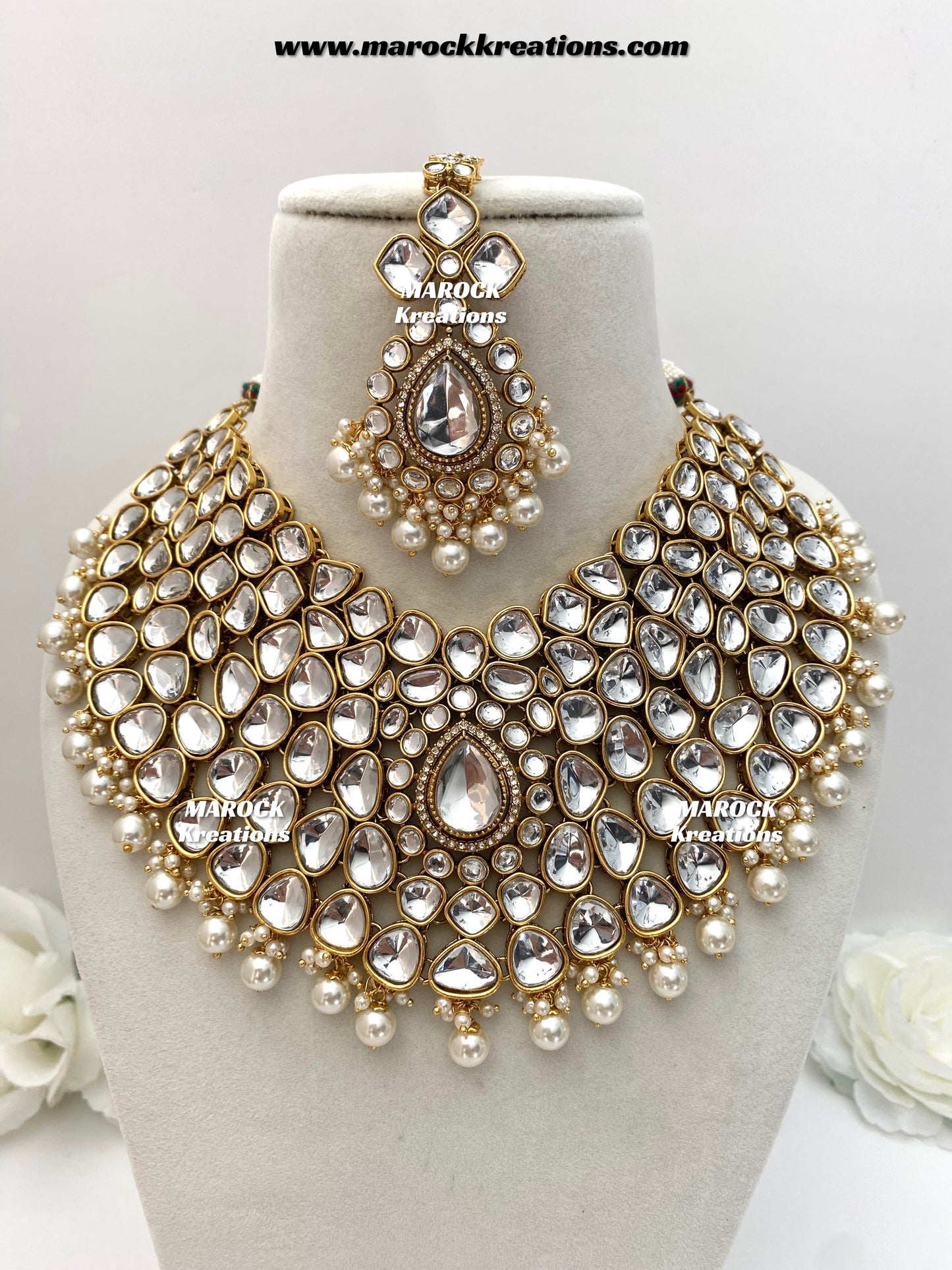 Ruhi Premium Quality Statement Kundan Necklace/Bridal set