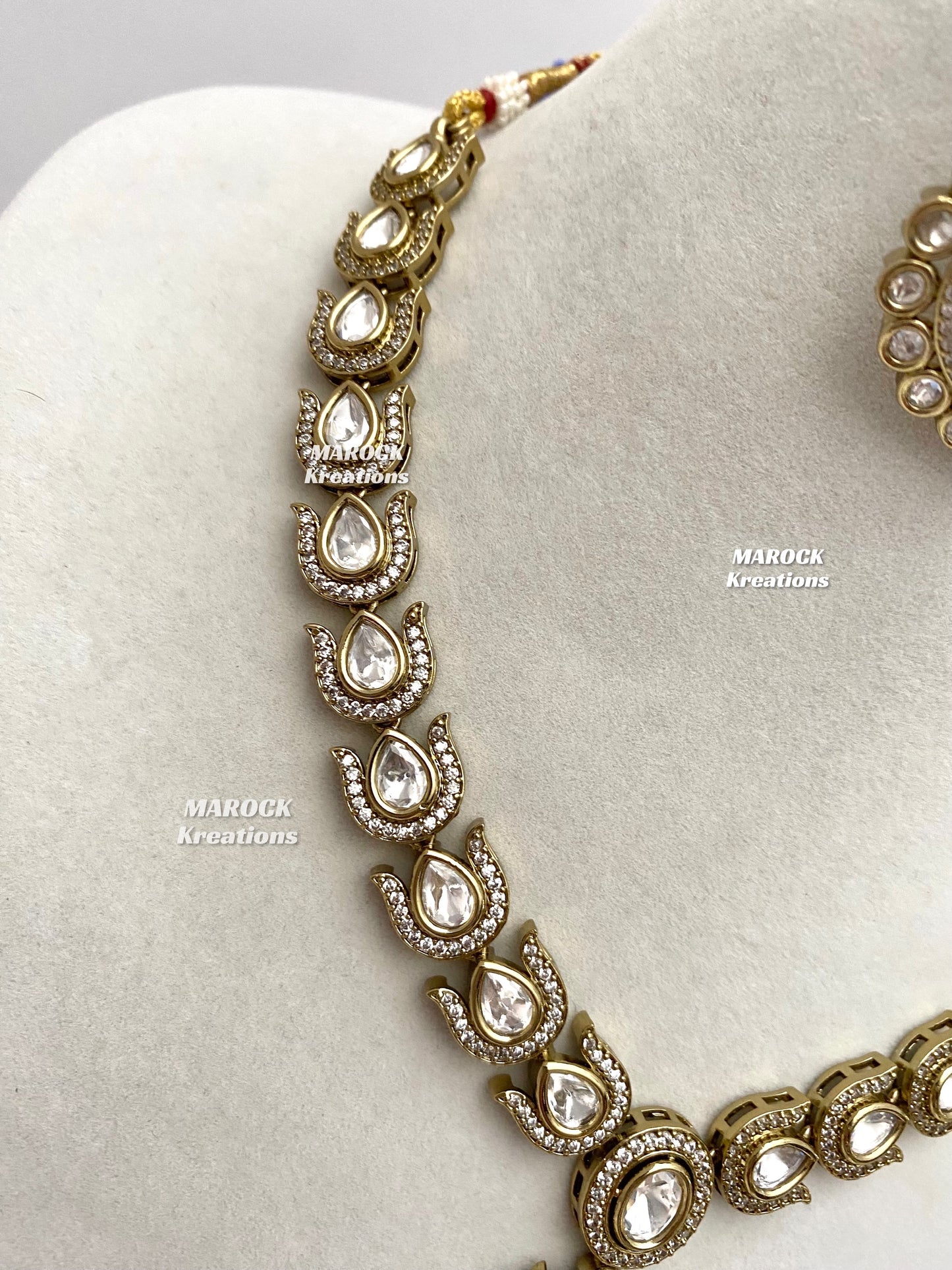 Camila Premium Quality Moissanite Kundan Necklace set