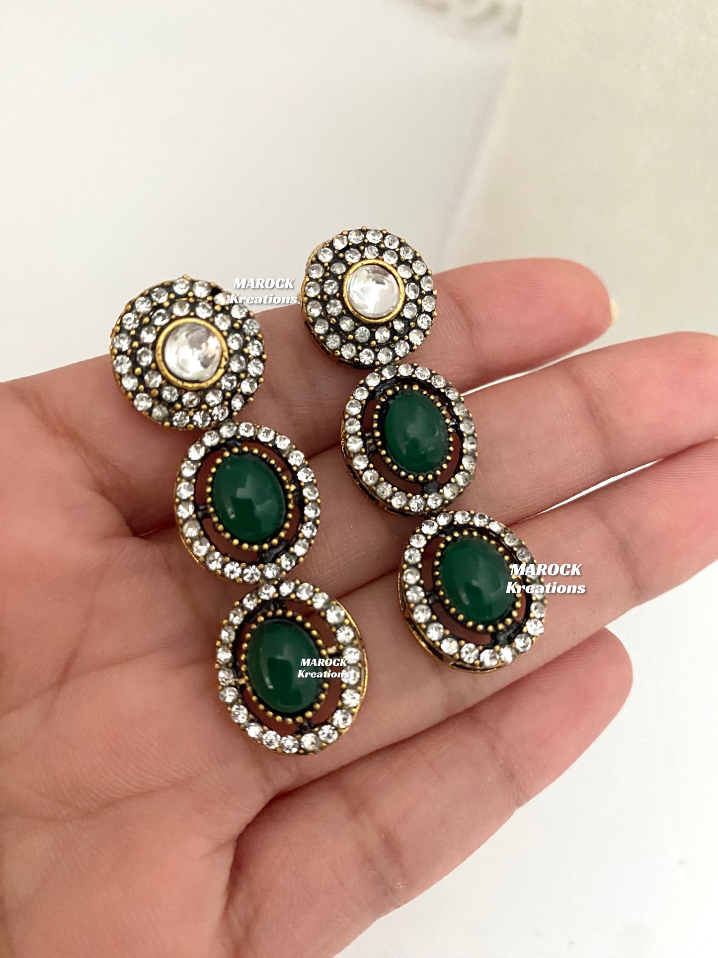 Sheenam Victorian Kundan Double layer Necklace set