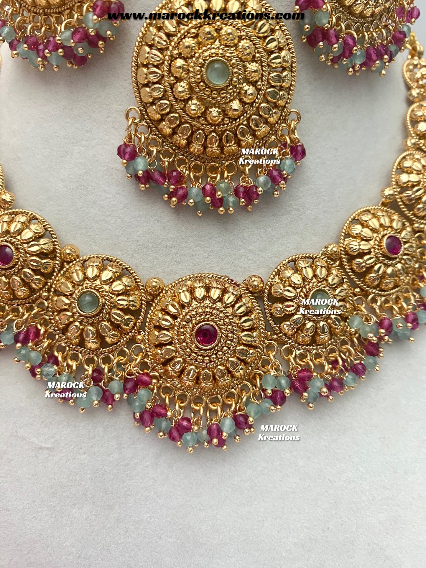 Roxana Premium Quality Gold Plated necklace set