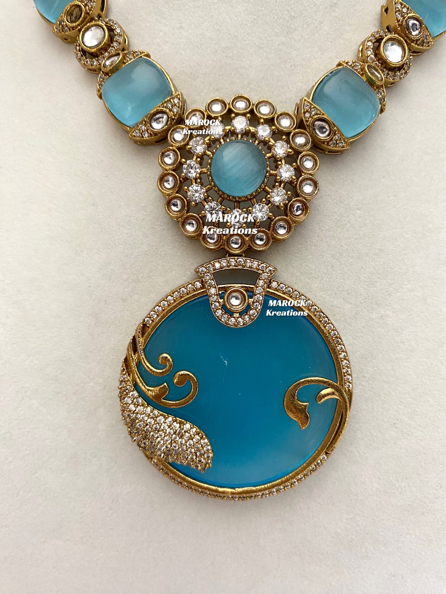 Haniya Sabyasachi inspired Premium Quality Moissanite Kundan Statement Necklace set
