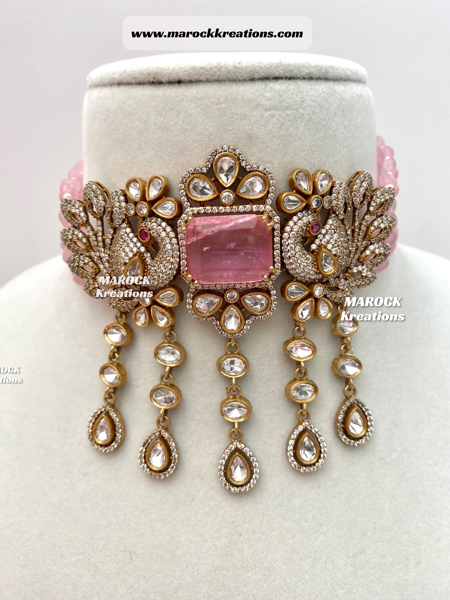 Premium Quality Tyani inspired Kundan gold plated statement choker set