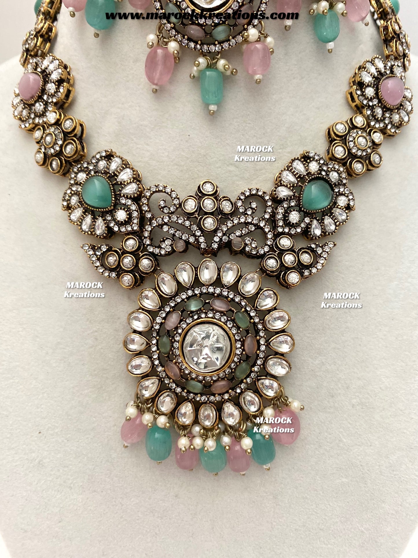 Luna Sabyasachi inspired Victorian Kundan Statement necklace set