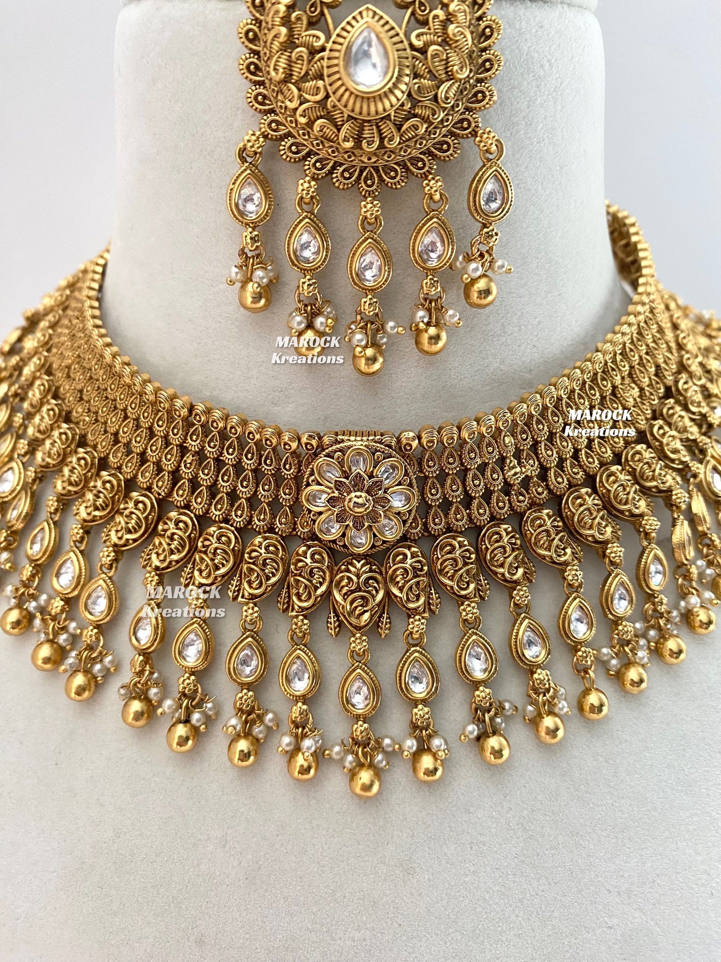Ramona Premium Quality Gold plated Kundan exclusive Necklace set