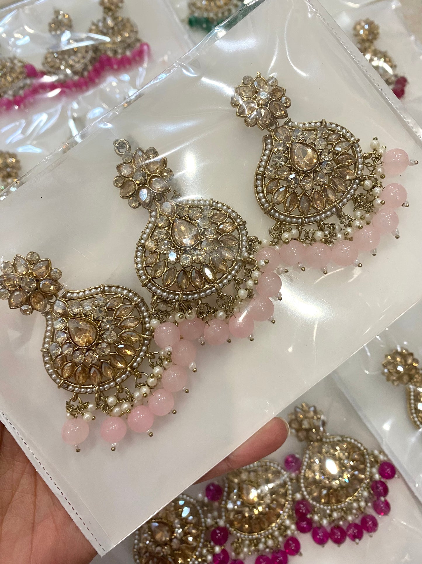 Polki Earrings and tikka set