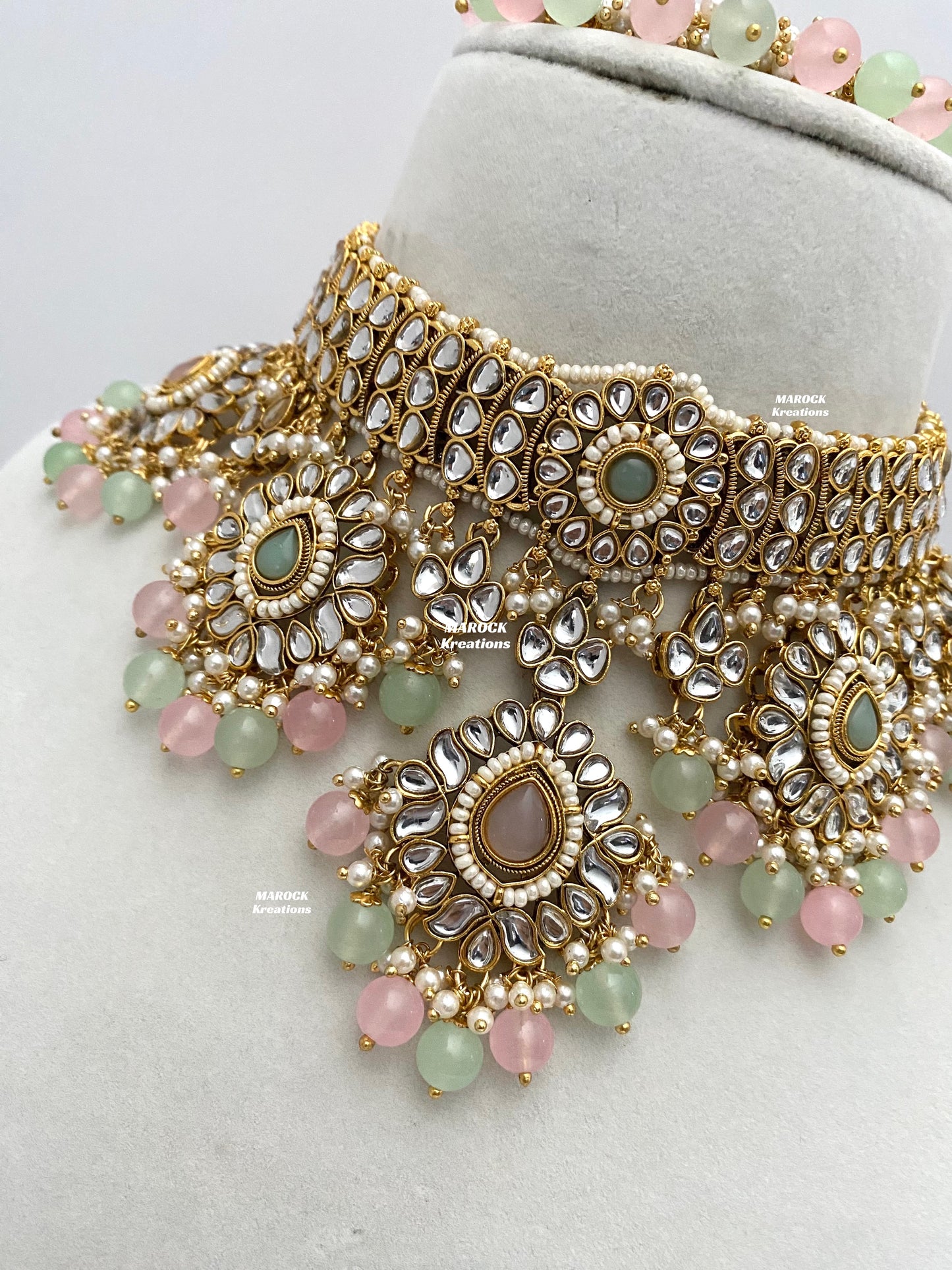 Bhavika Premium Quality Kundan choker/Necklace set