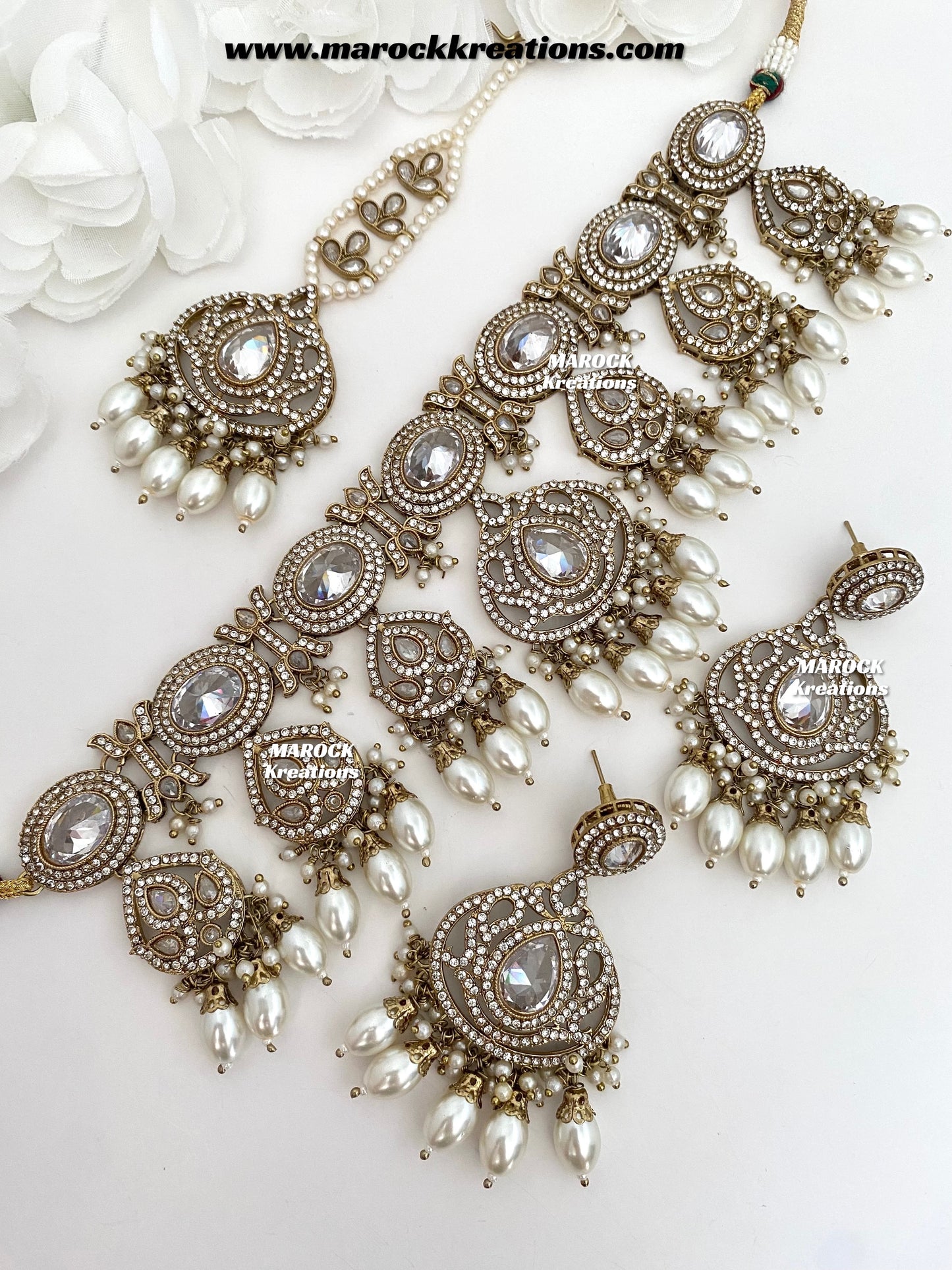 Yumna Polki statement Choker/Necklace set