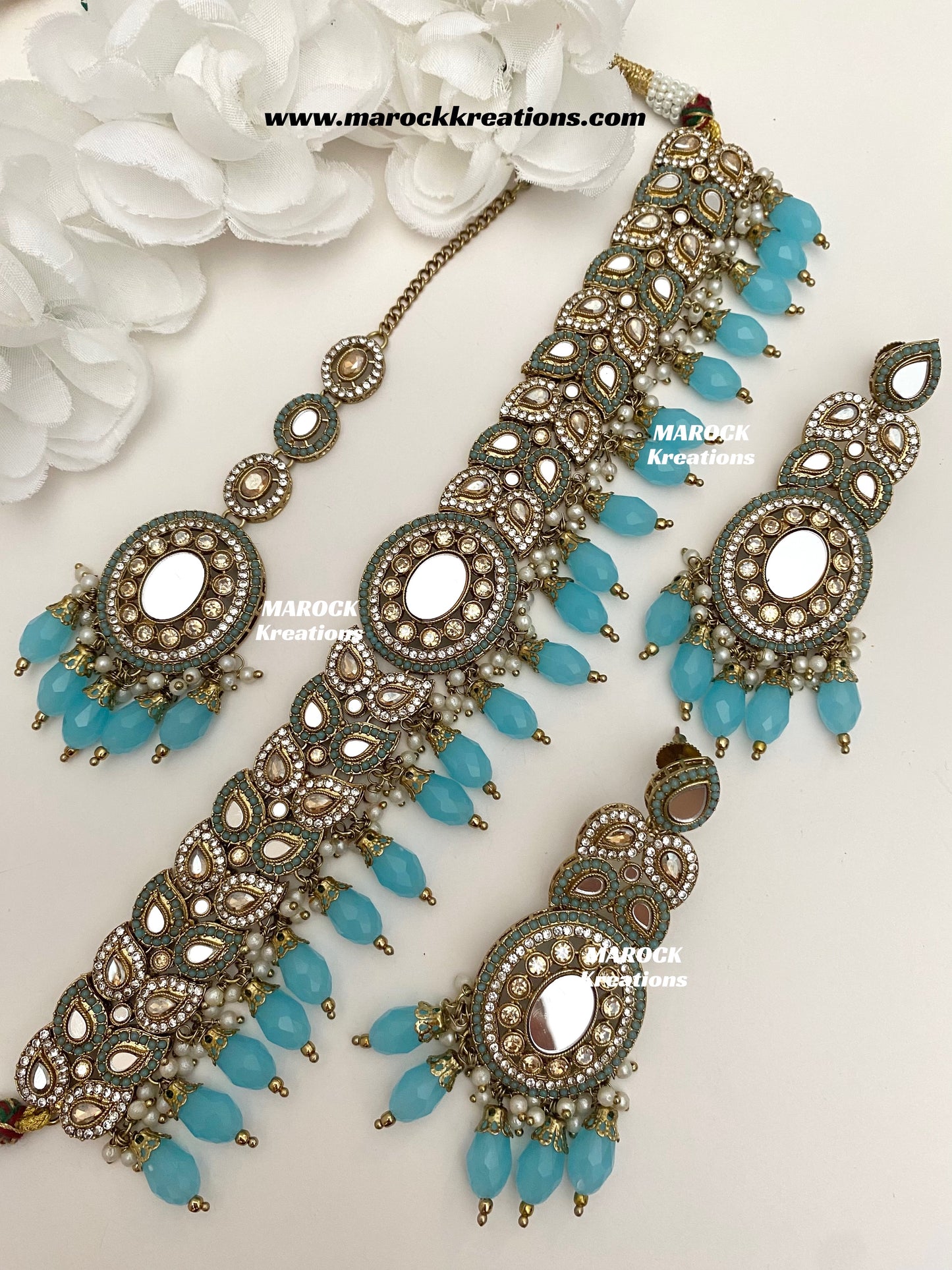 Resmin Premium Quality Mirror Choker set