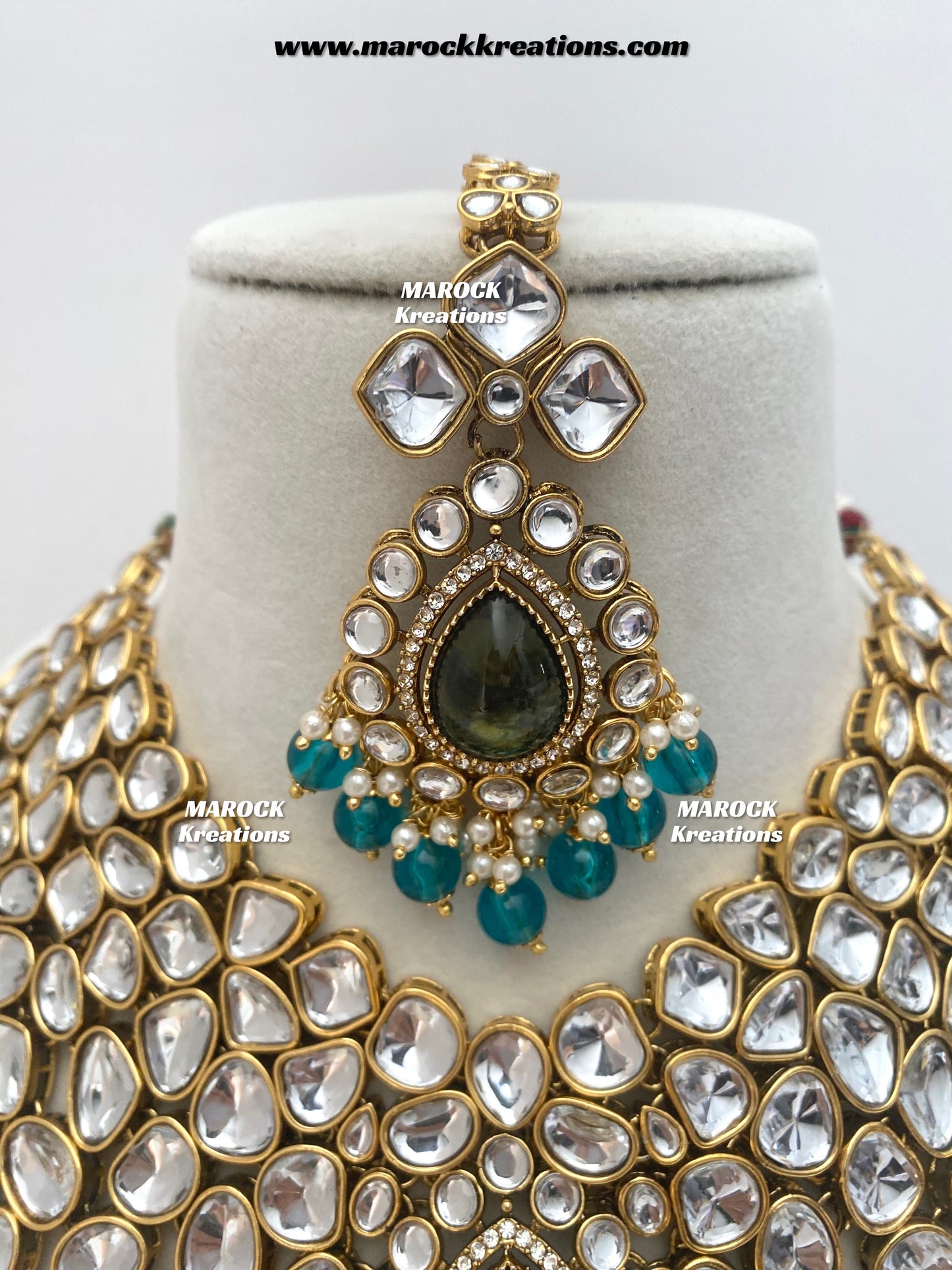 Ruhi Premium Quality Statement Kundan Necklace/Bridal set
