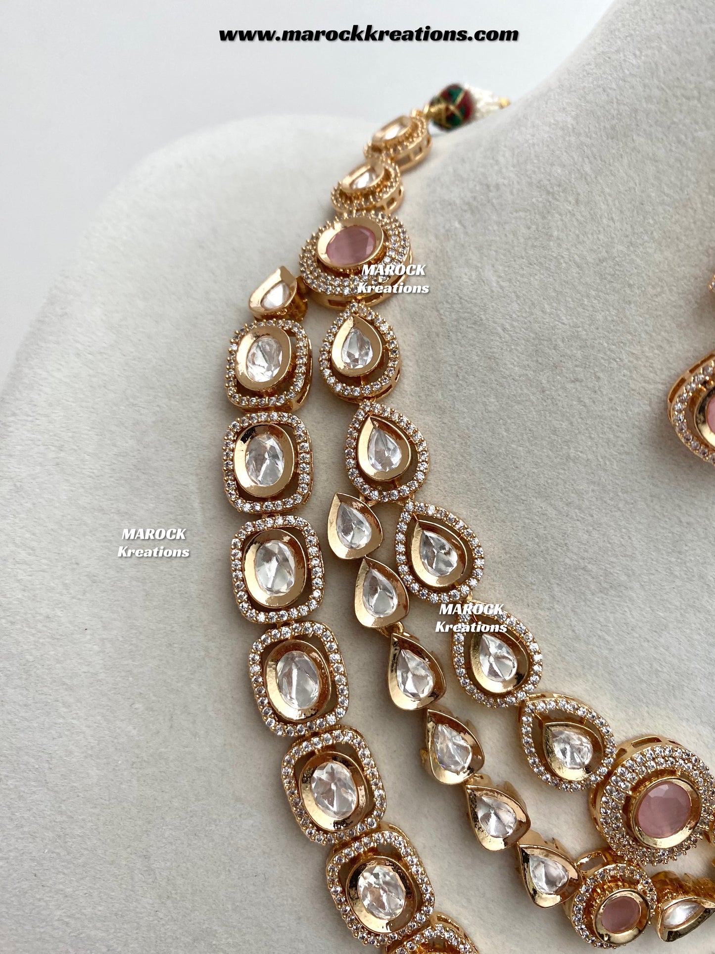 Mahnoor Premium Quality Tyani inspired Gold plated statement necklace set