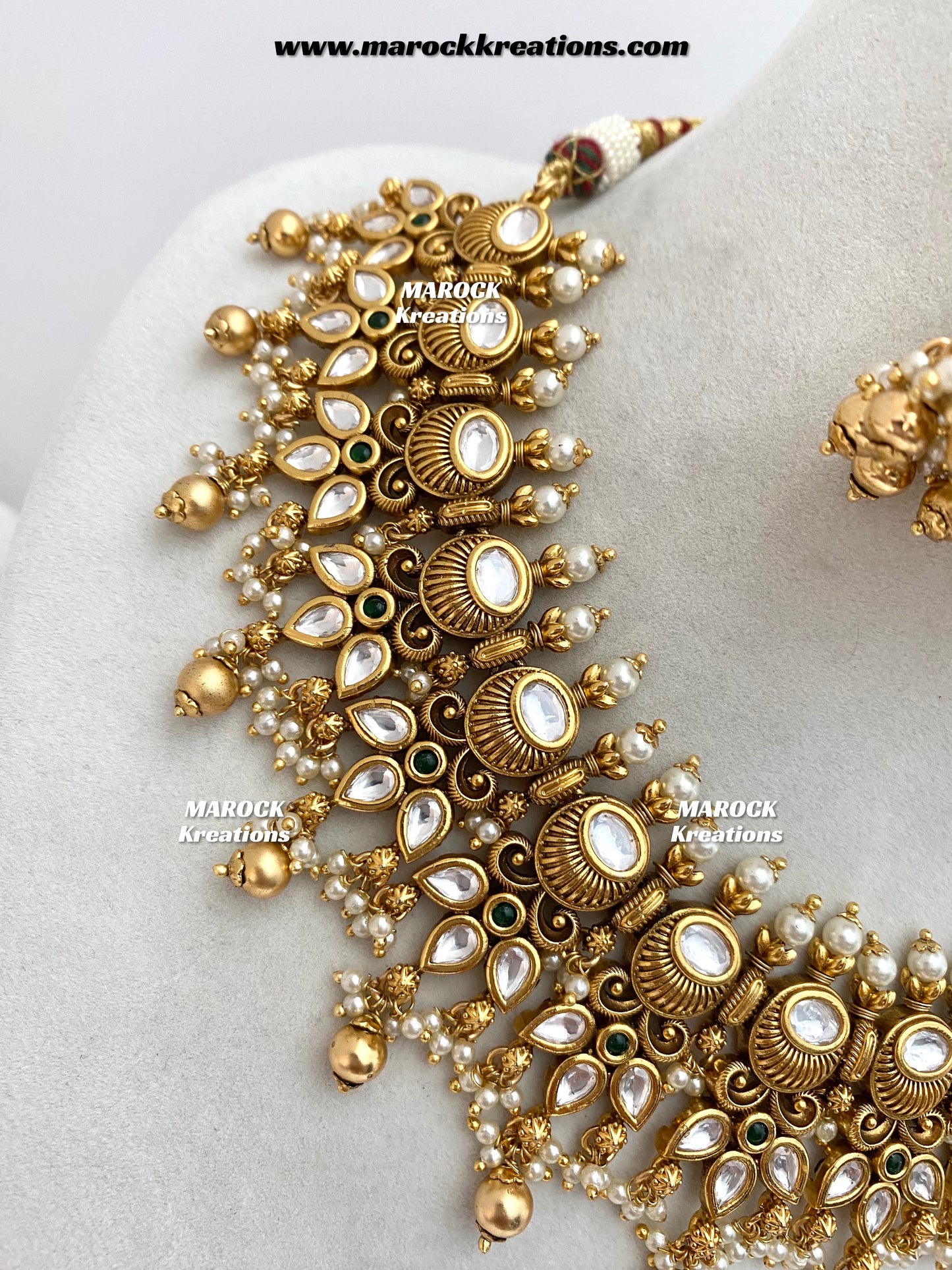 Lennon Premium Quality Gold plated Kundan exclusive Necklace set