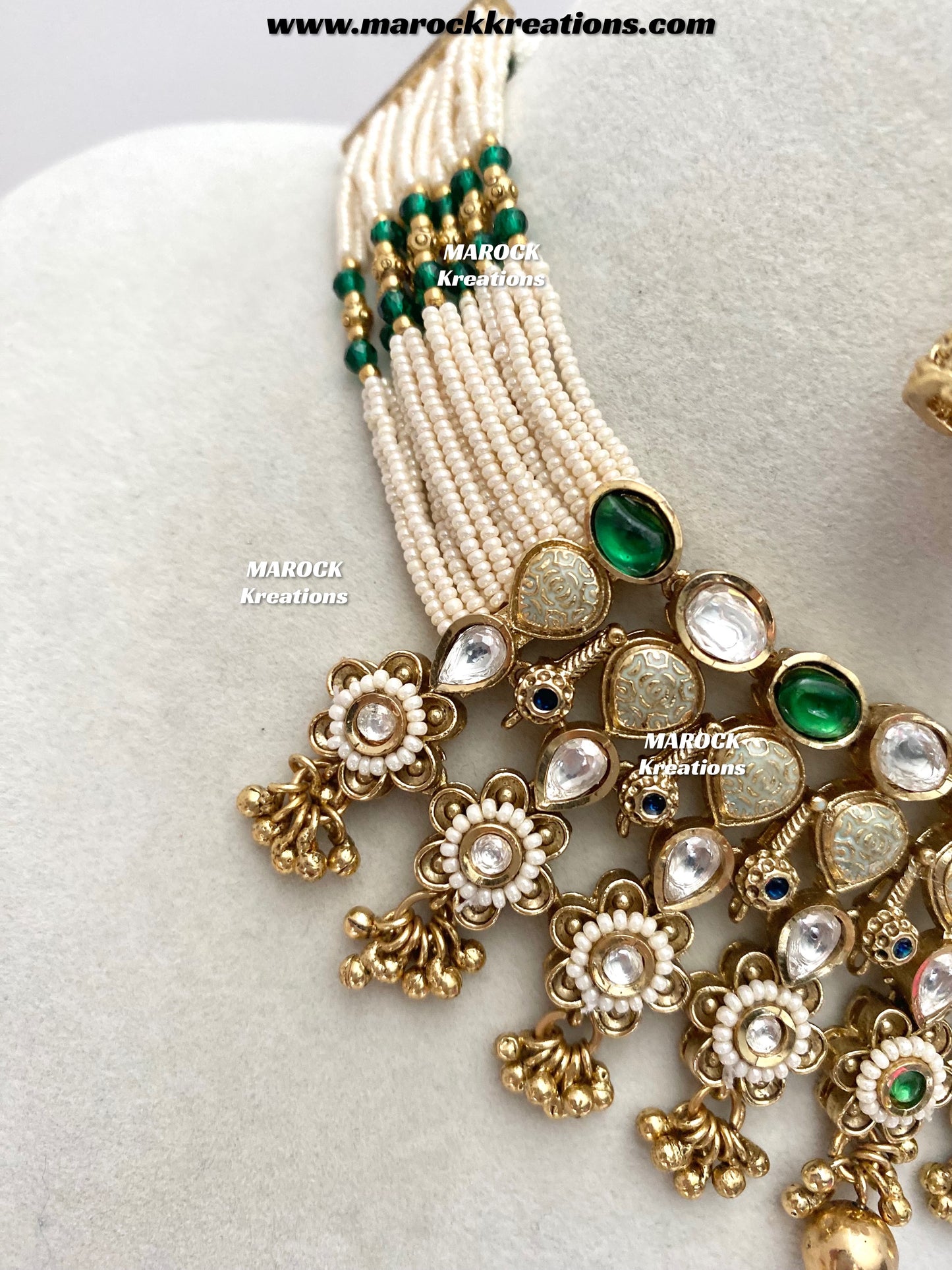 Trina Premium Quality exclusive Gold Plated Meenakari Rajwadi choker set