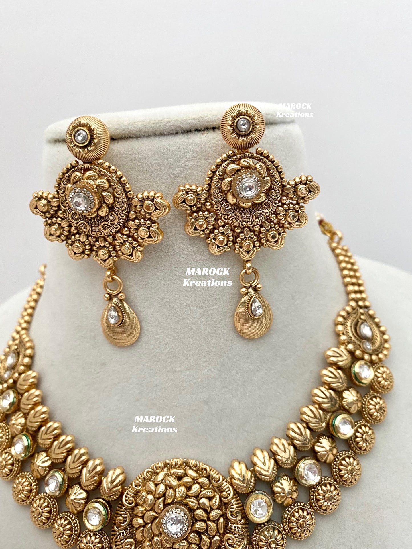 Angie Premium Quality Gold plated necklace set