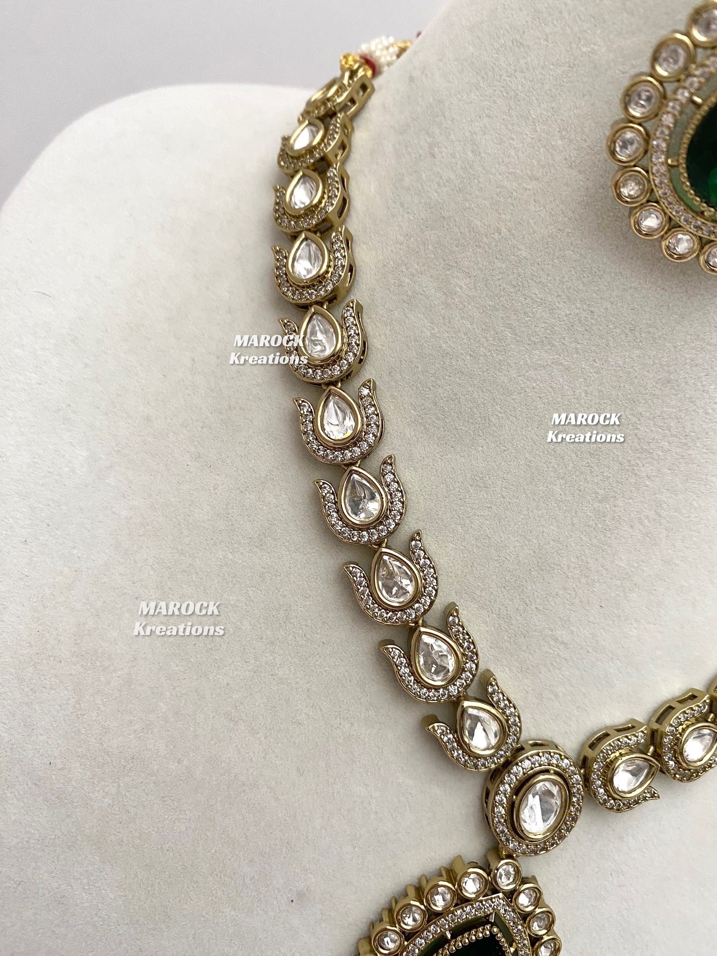 Camila Premium Quality Moissanite Kundan Necklace set