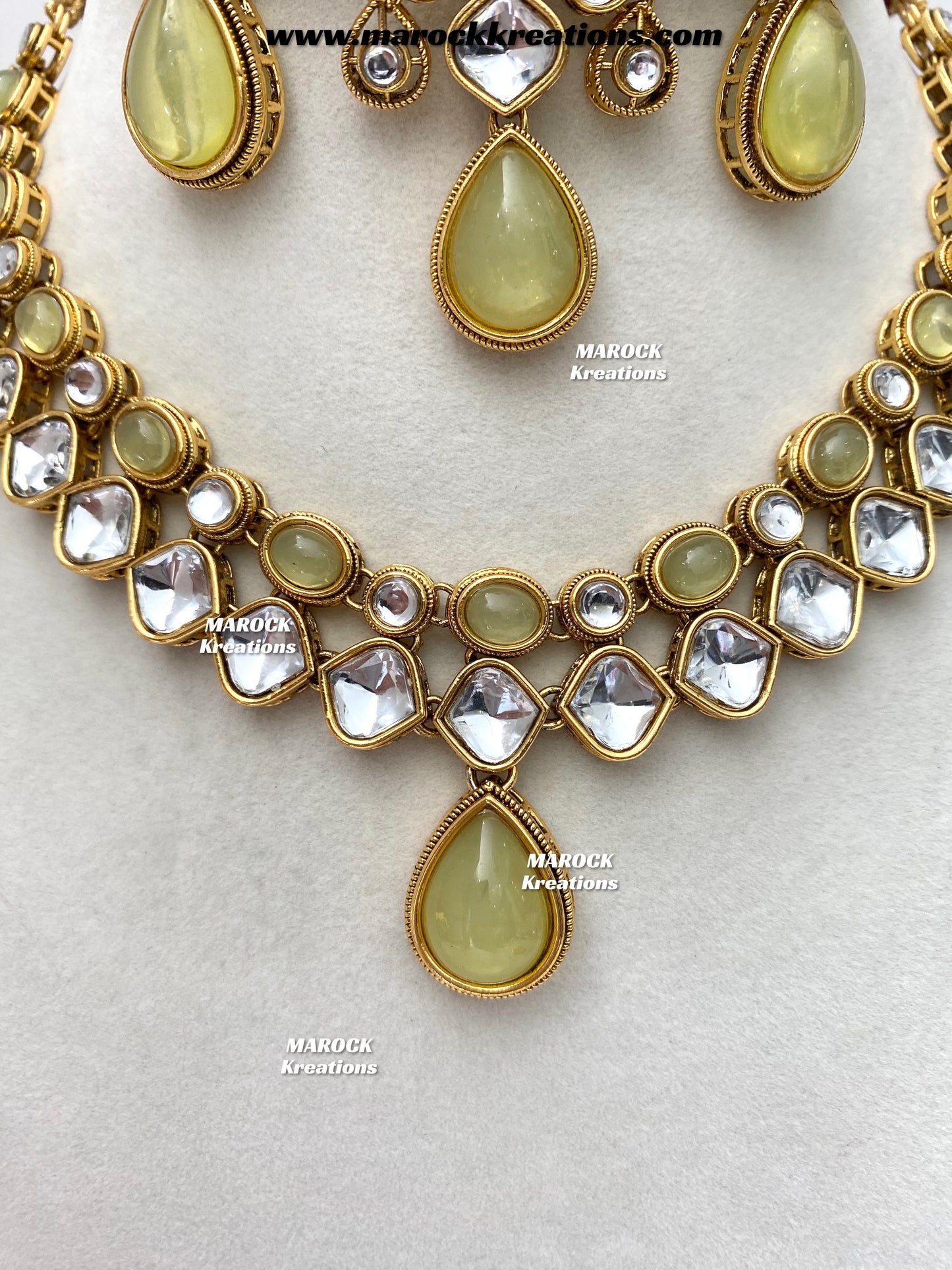 Romana Premium Quality Kundan Statement Necklace set