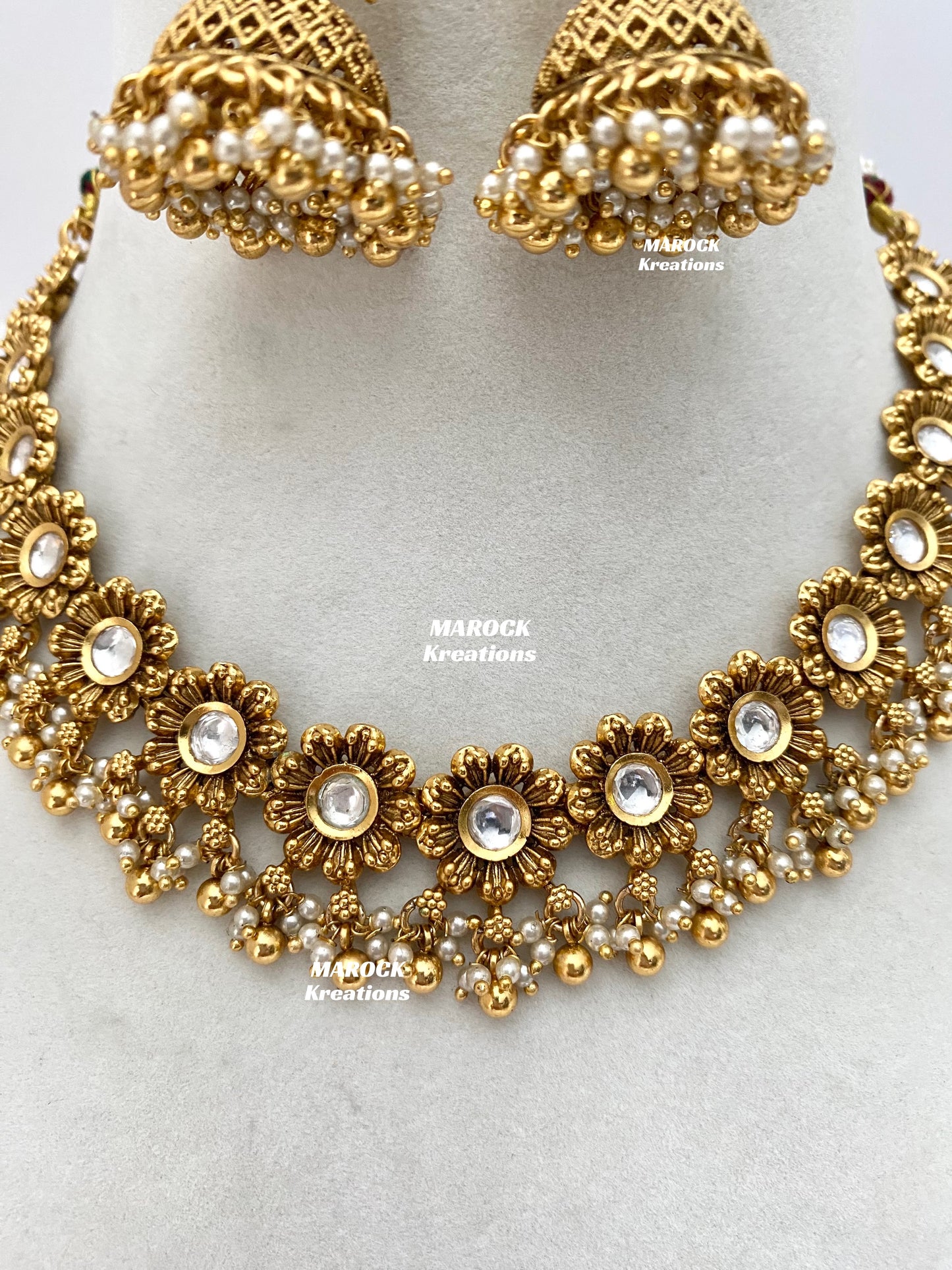 Ariane Premium Quality Gold Plated Kundan Necklace set