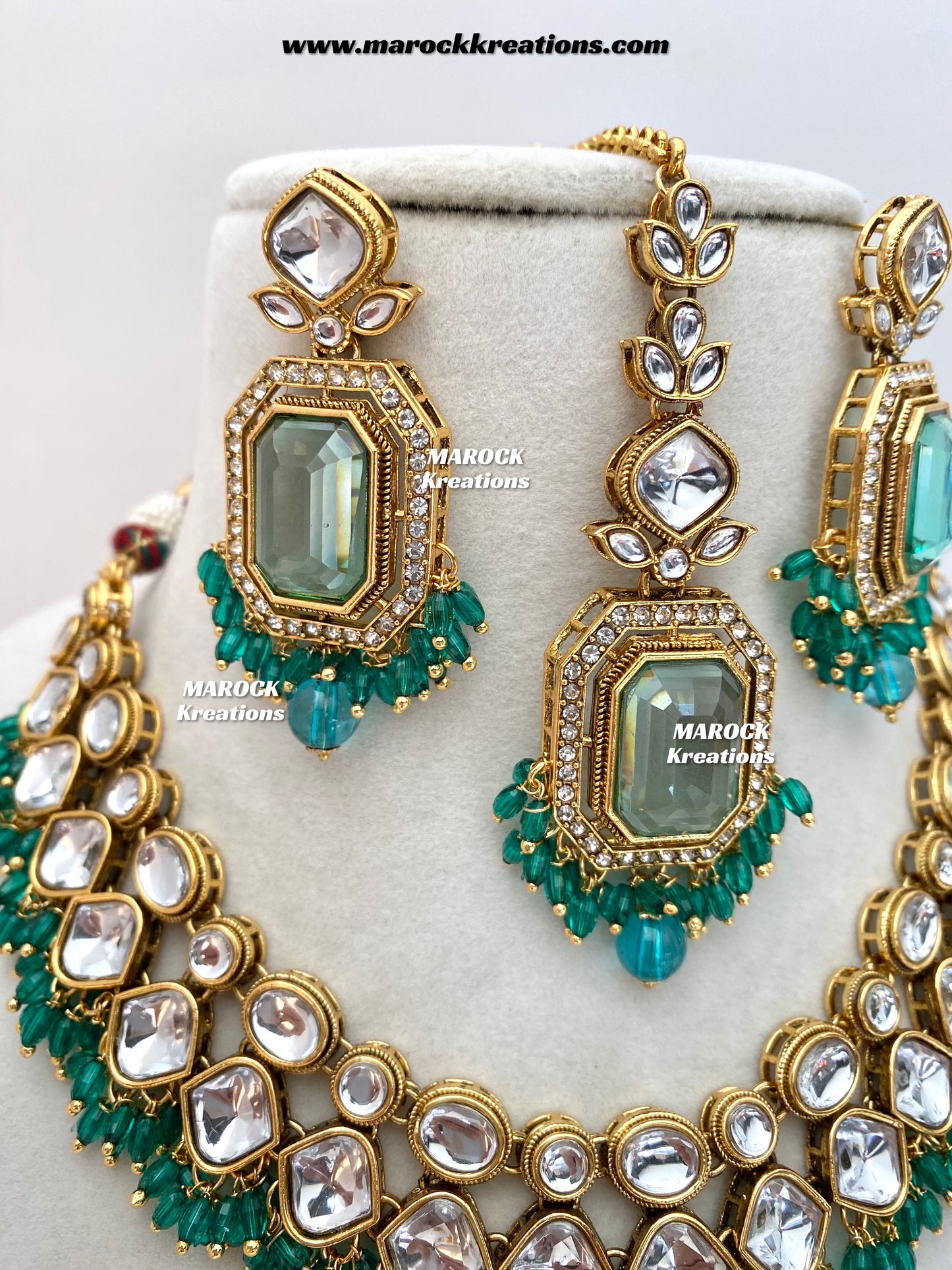 Shabnam Premium Quality Kundan Statement Necklace set