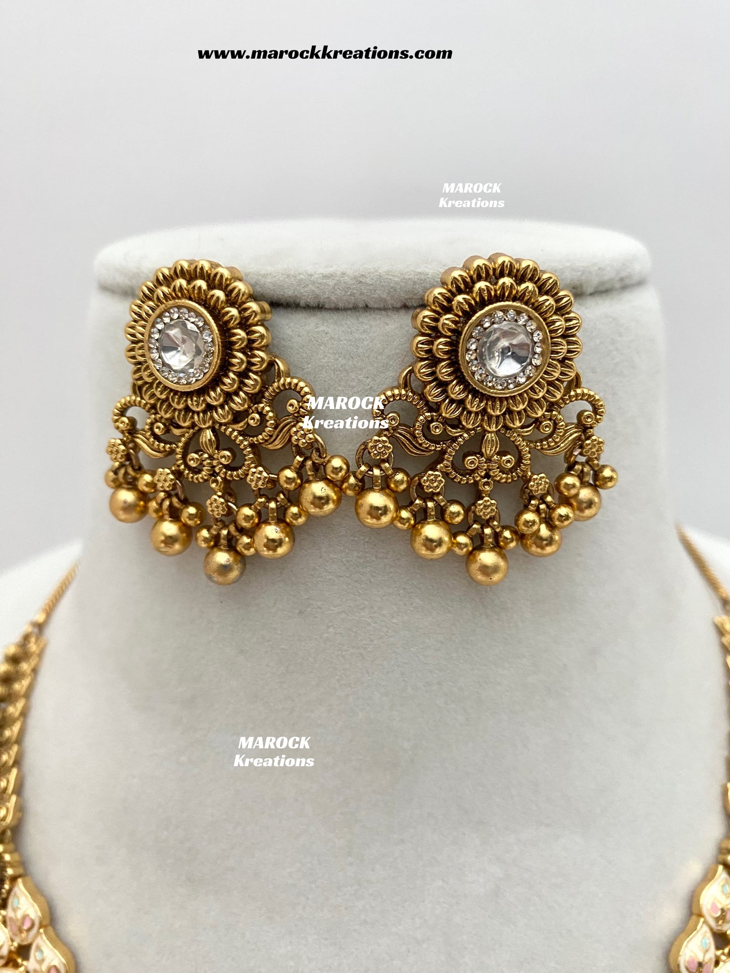 Mayuri Premium Quality Gold Plated Meenakari Rajwadi Necklace set