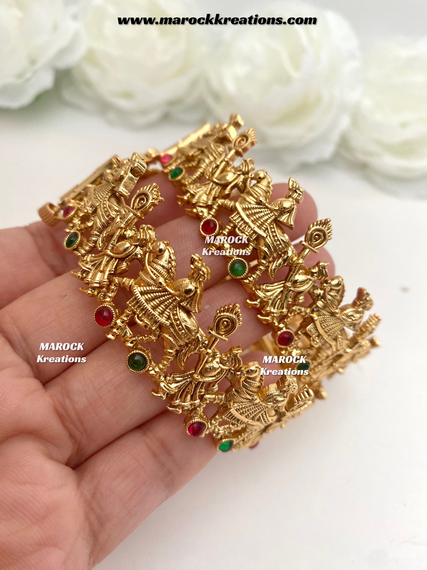 Leena Gold plated openable Doli/Barat kade/Bangles/Kangan
