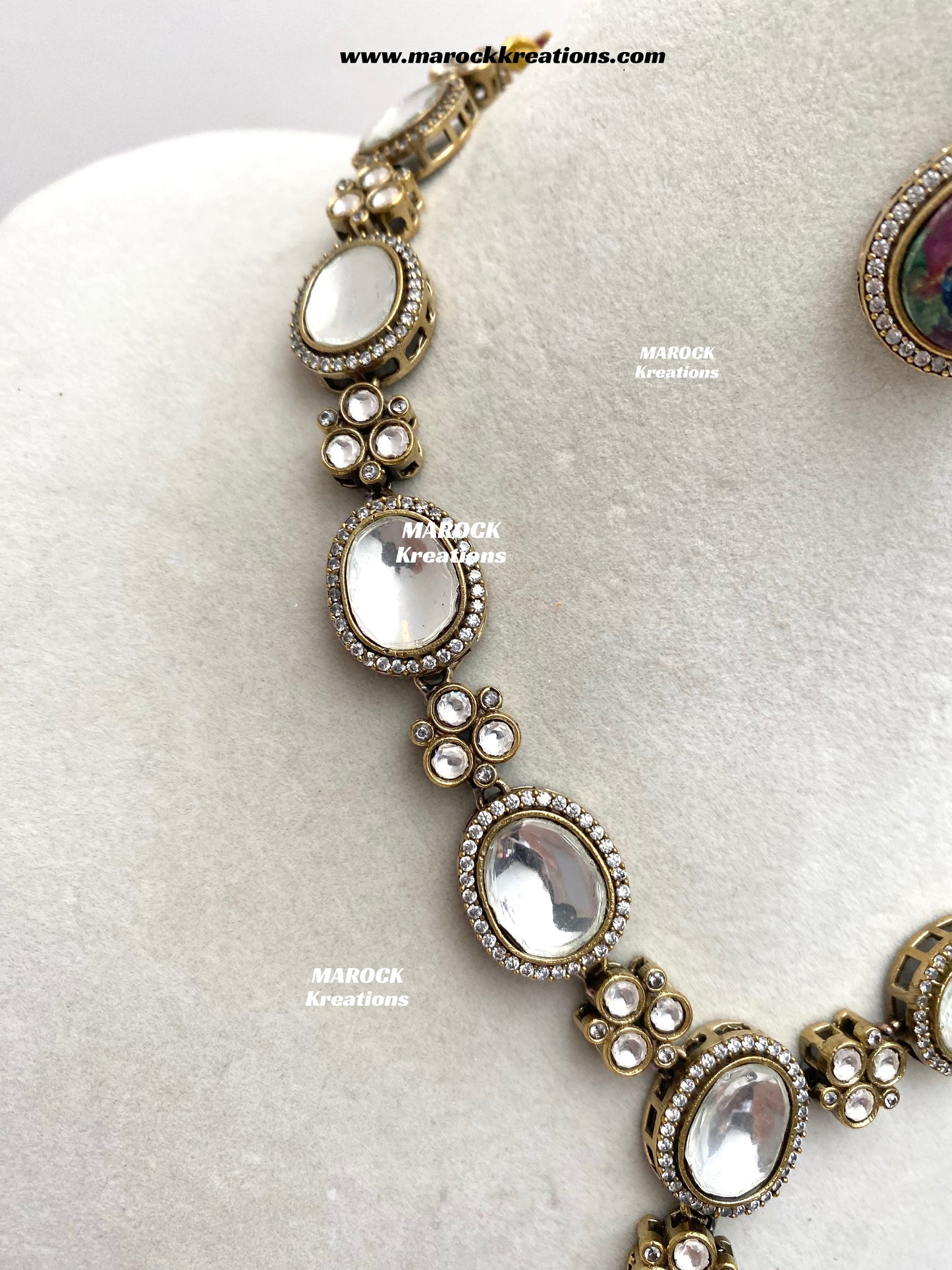 Sanjida Tyani inspired Victorian Kundan Statement Necklace set