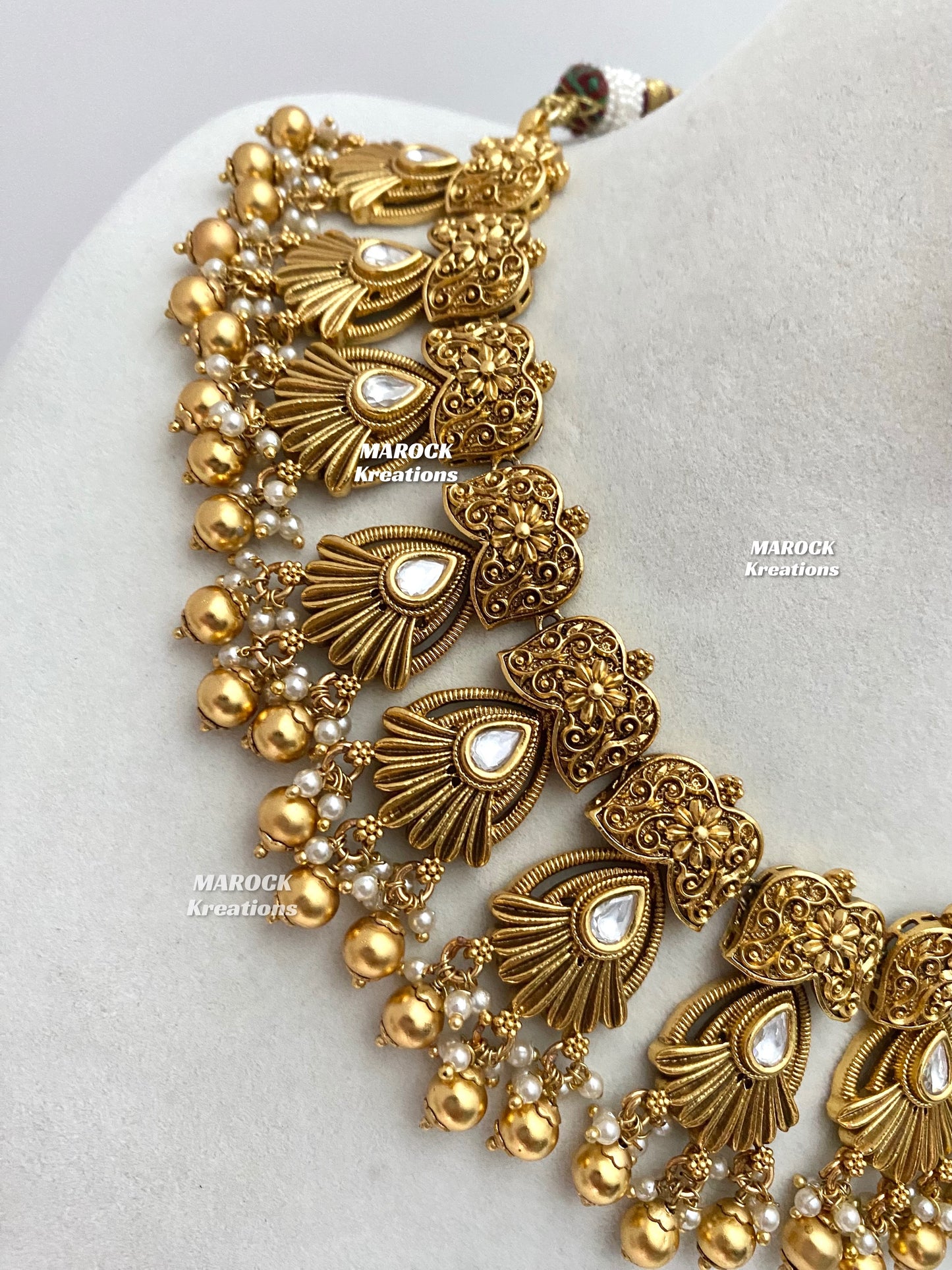 Rakul Premium Quality Gold plated Kundan Necklace set