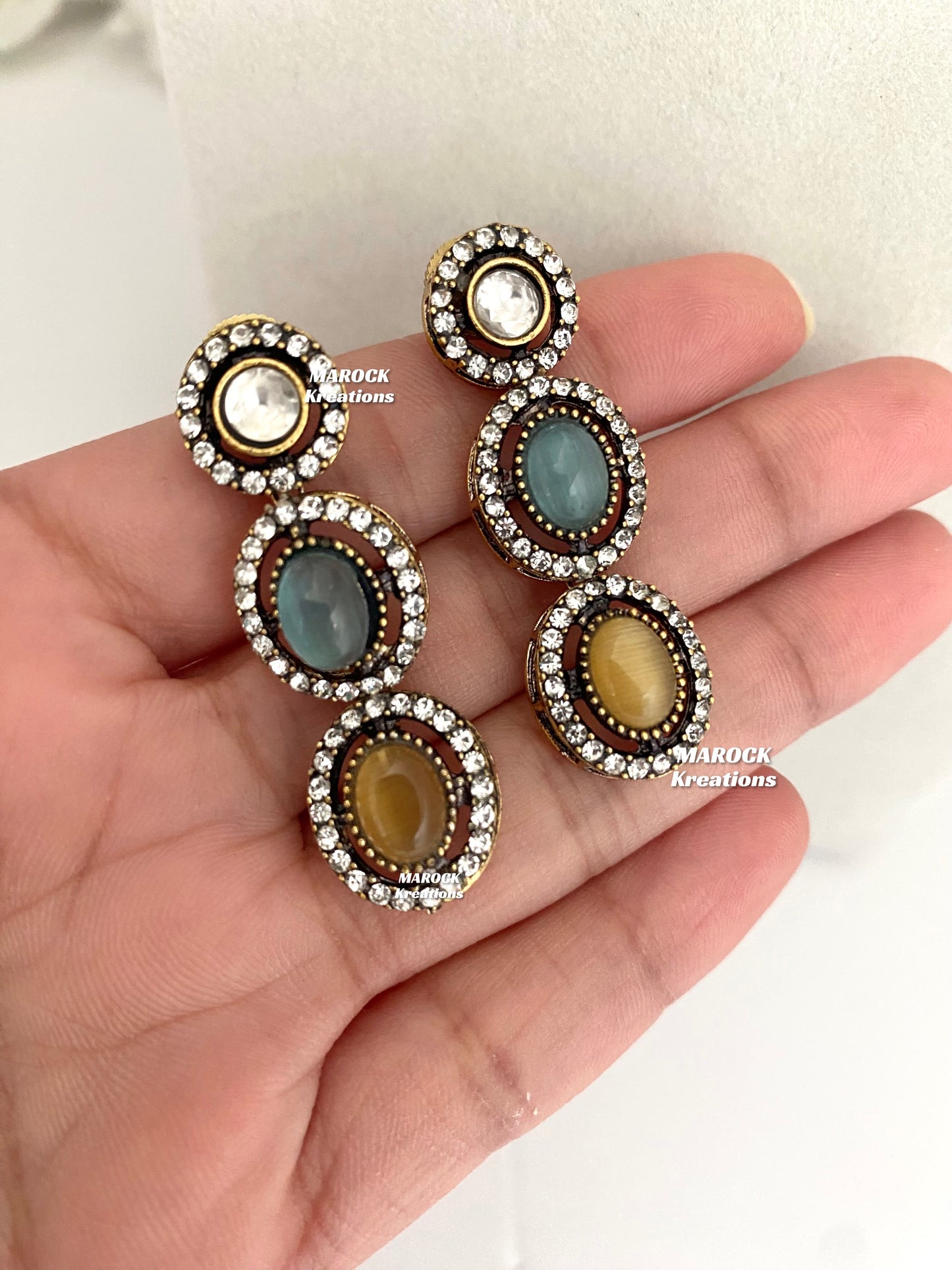 Sheenam Victorian Kundan Double layer Necklace set