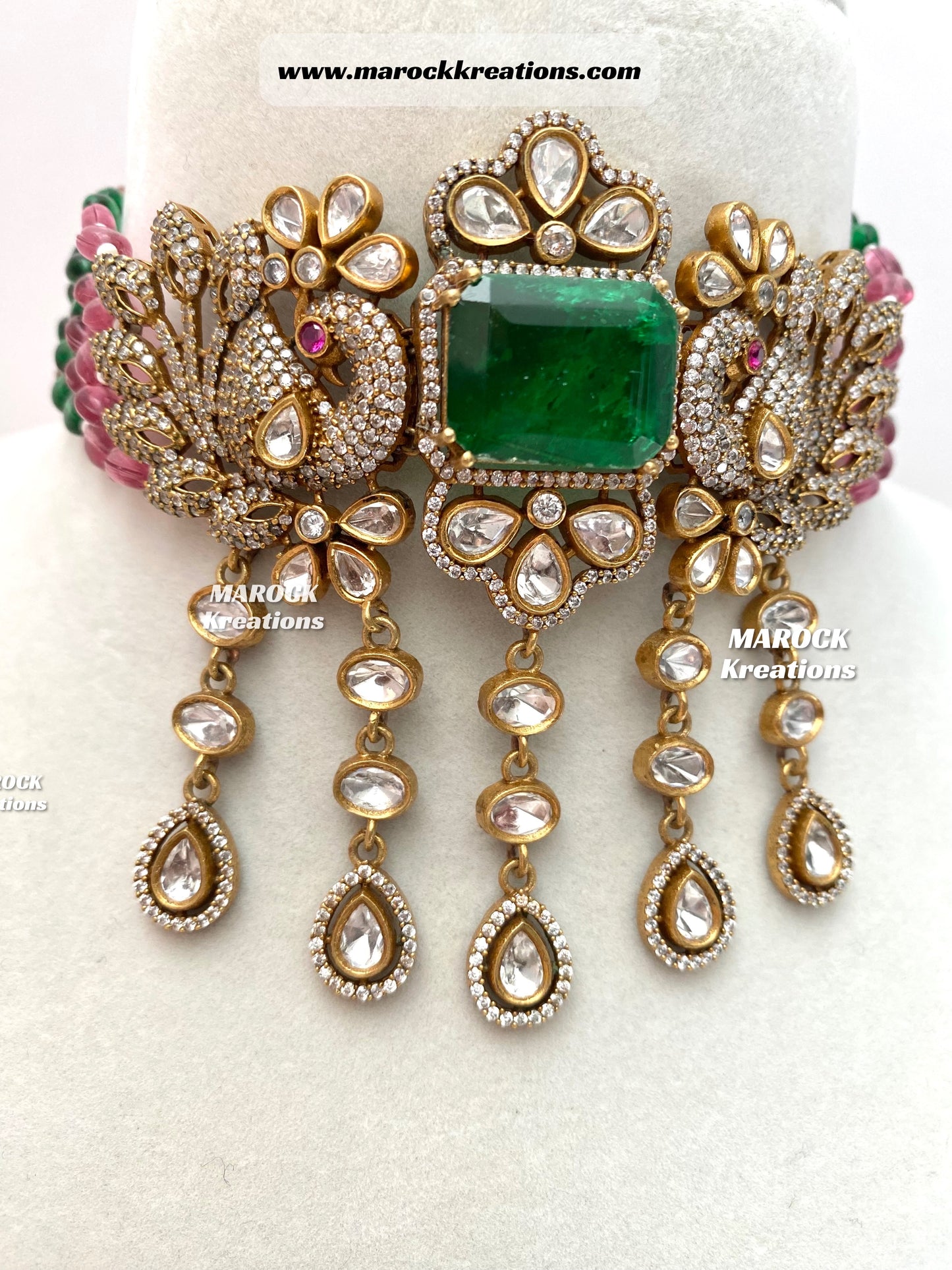 Premium Quality Tyani inspired Kundan gold plated statement choker set
