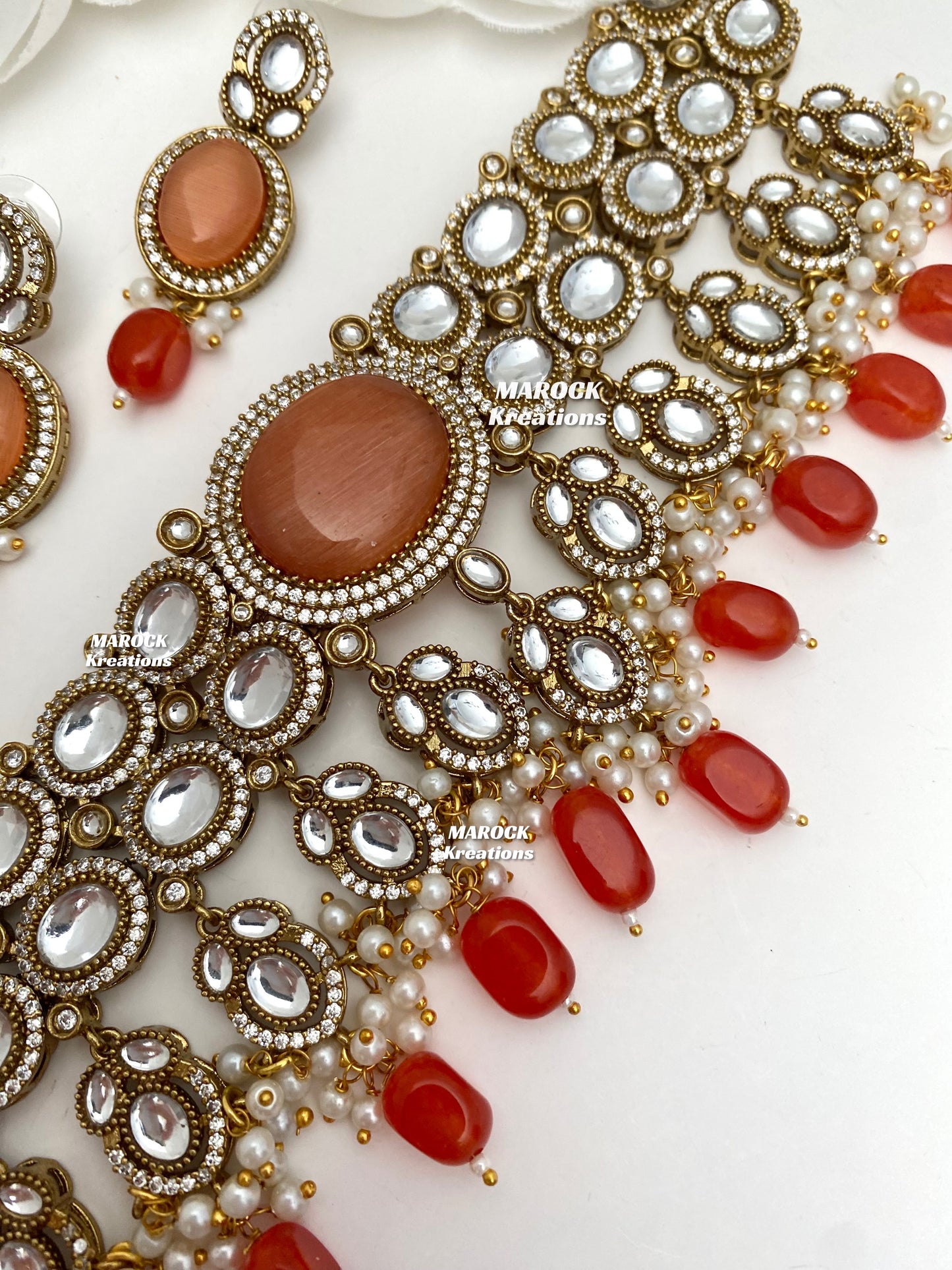 Danica Sabyasachi inspired Premium Quality Moissanite Kundan Statement Choker set