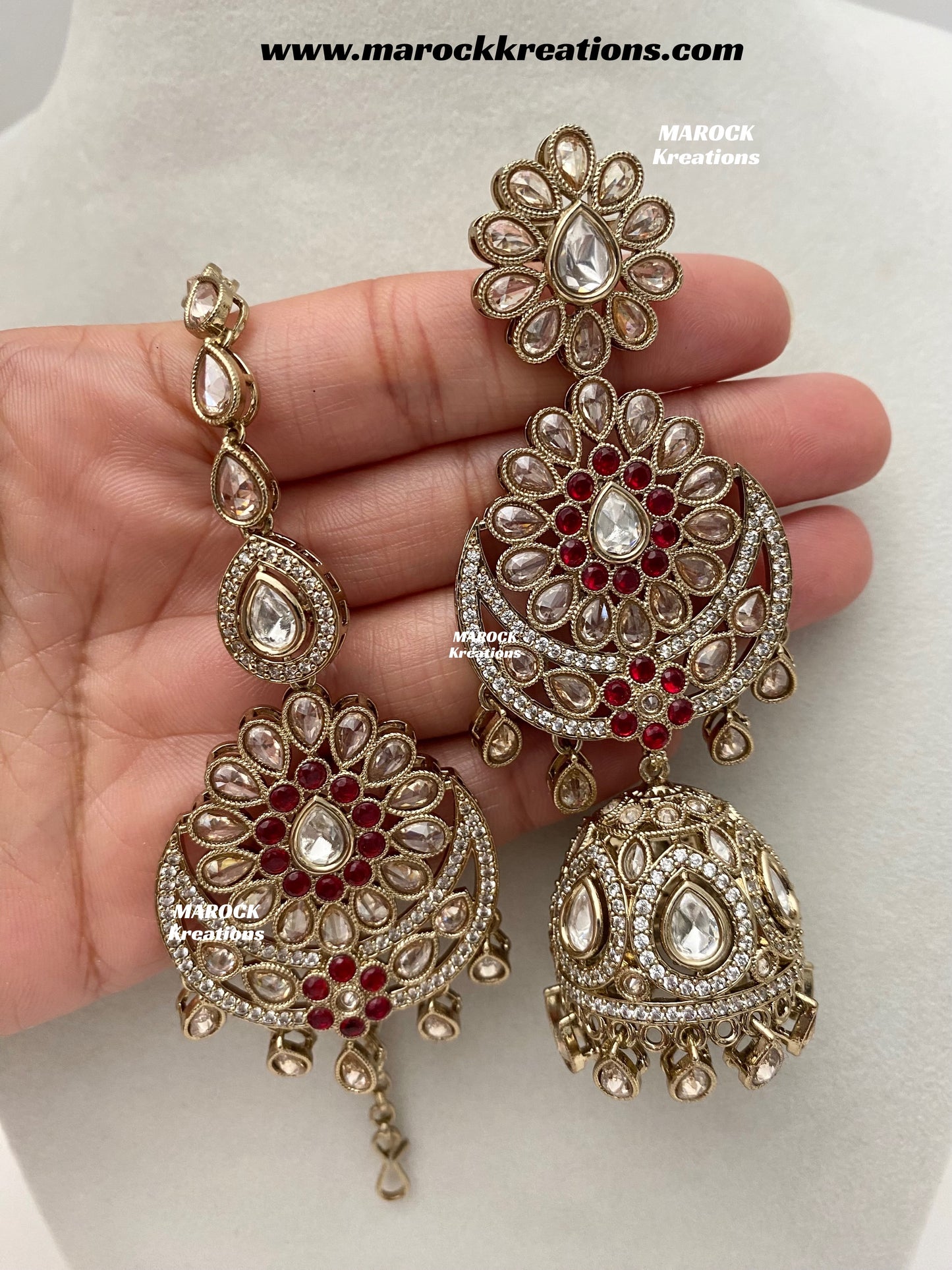 Premium Quality Moissanite Kundan Bridal set/bridal jewelry