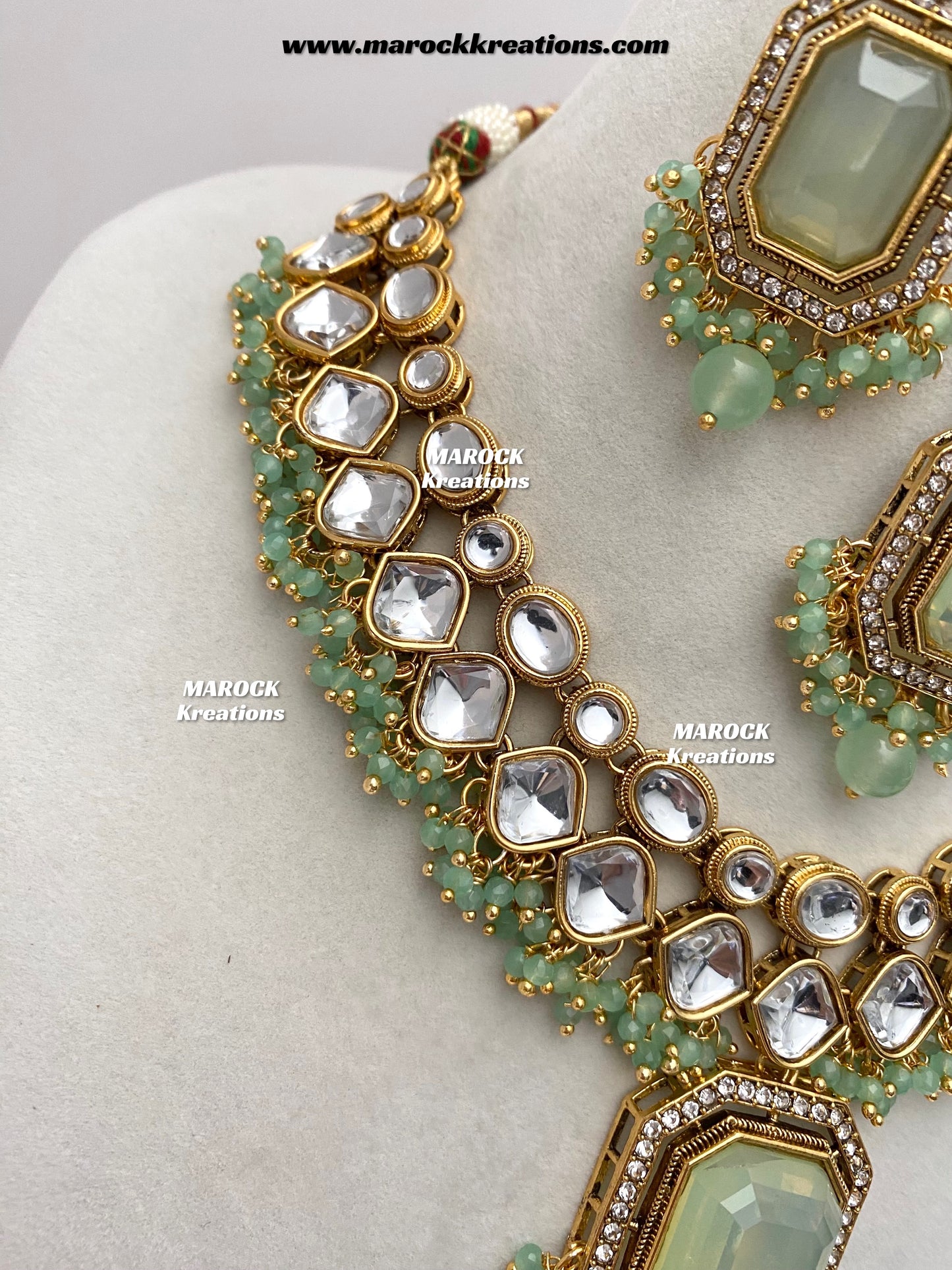 Shabnam Premium Quality Kundan Statement Necklace set
